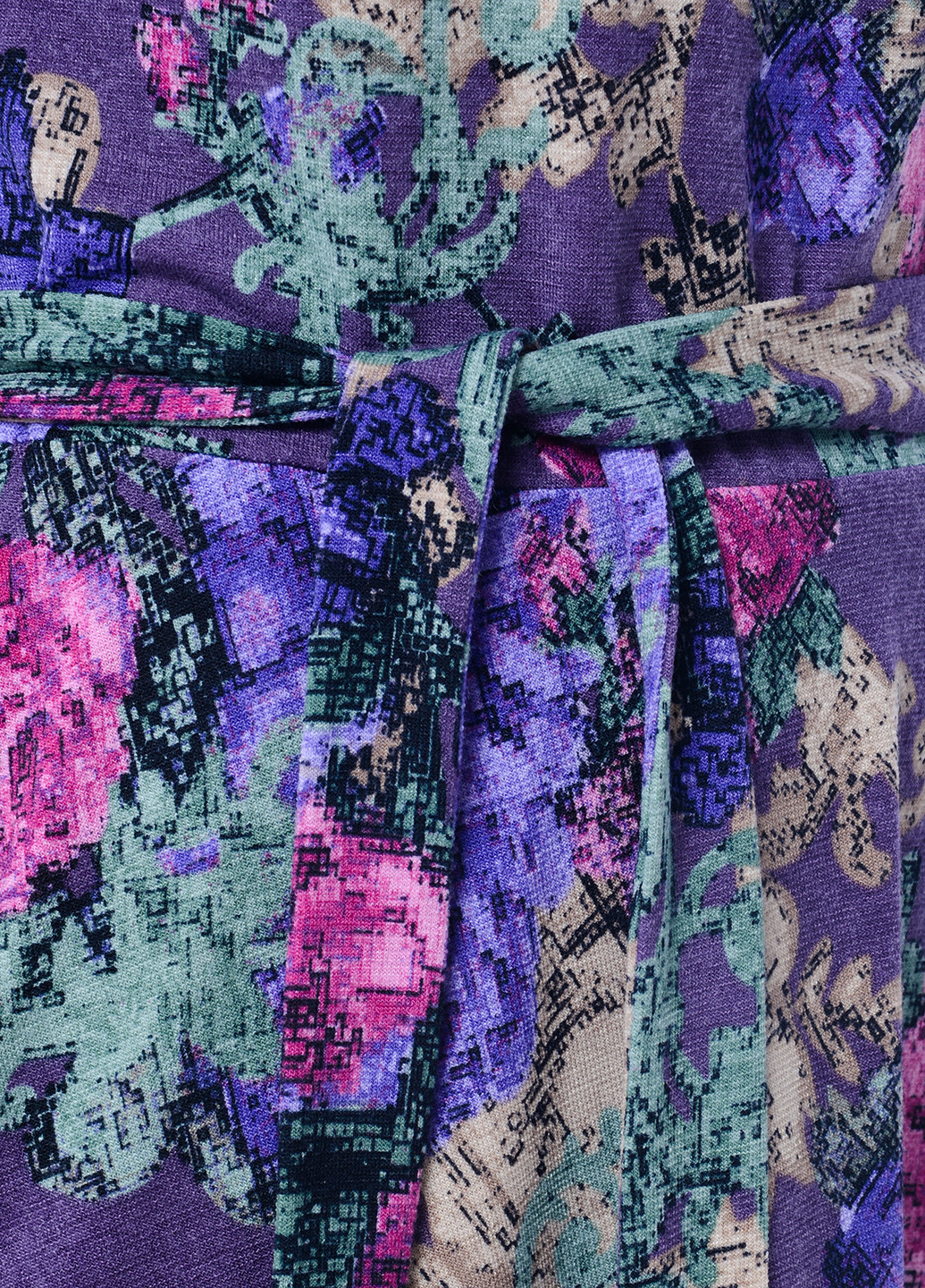 Фиолетовое кэжуал платье клеш Iren Klairie с цветочным принтом