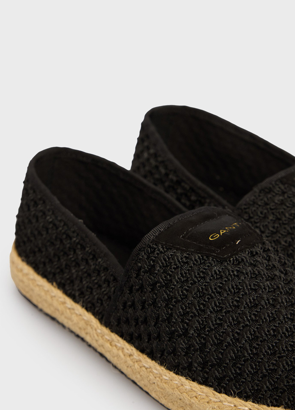 Чёрные эспадрильи Gant однотонный джут, логотип (345753979)
