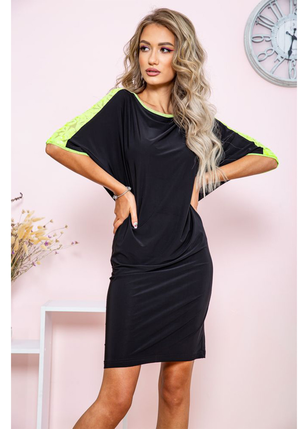 Чорна кежуал плаття, сукня Ager однотонна