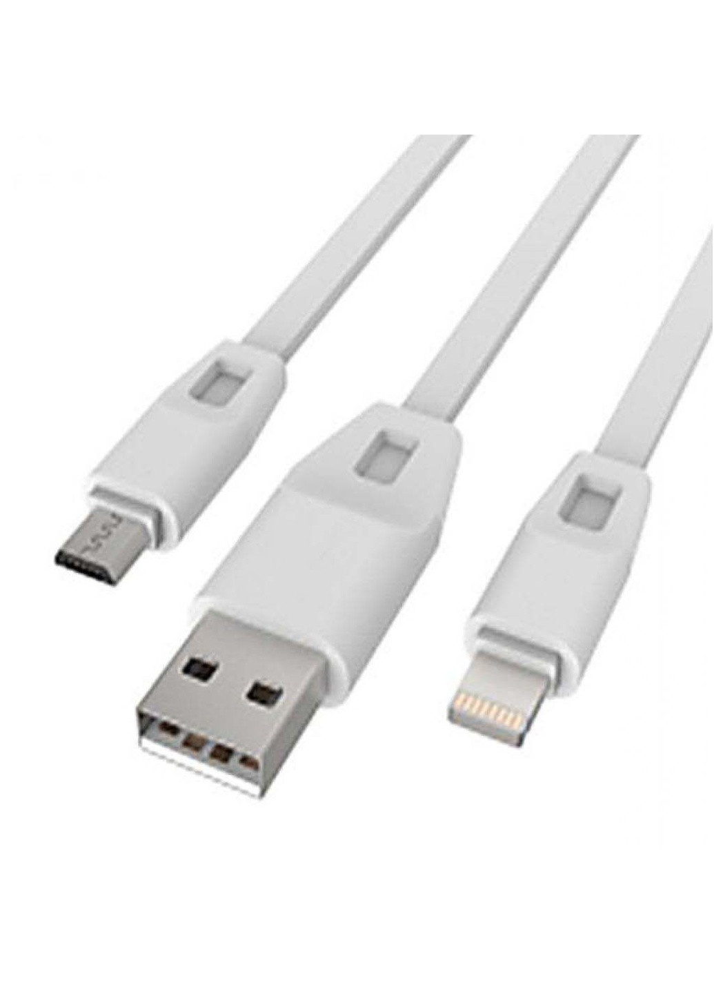 Дата кабель USB 2.0 - Micro USB / Lightning 2А (DR-+1622) (White) 1,0м (219092) Drobak usb 2.0 - micro usb/lightning 2а (dr-1622) (white) (239381248)