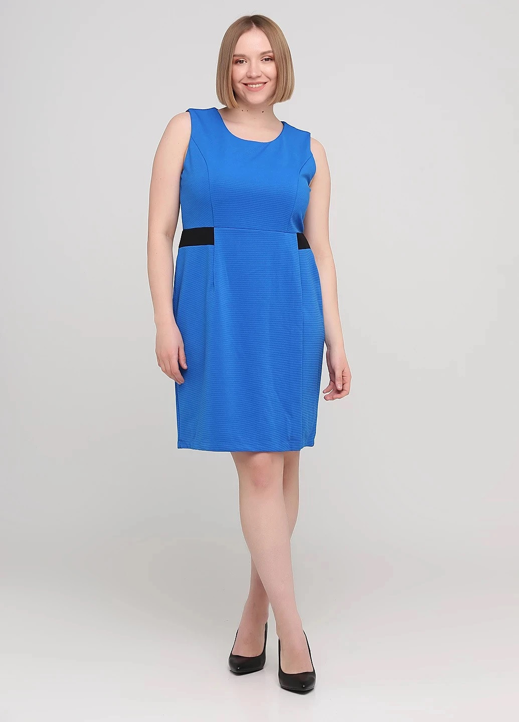 Синее кэжуал платье Signature однотонное