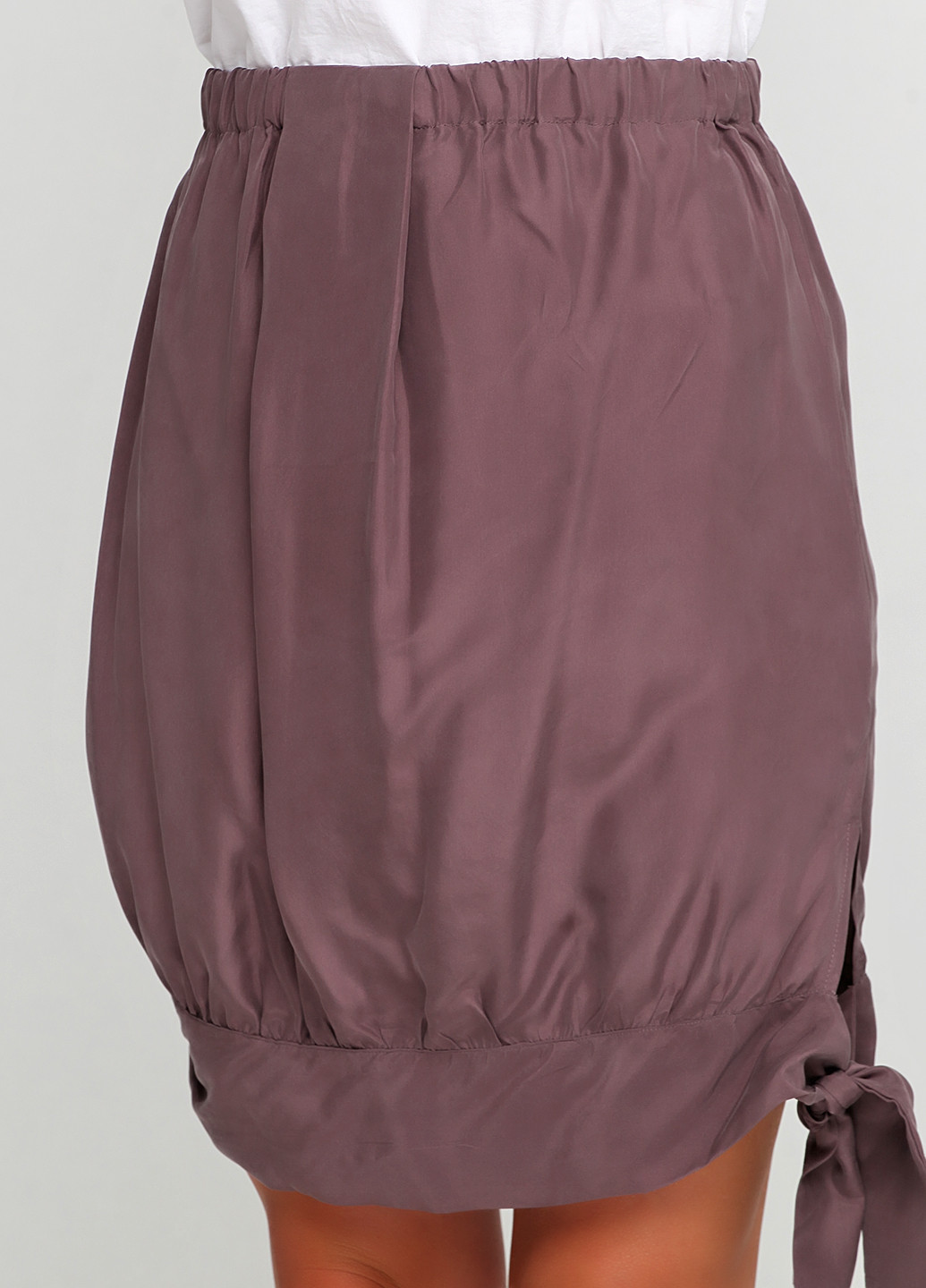 Розово-коричневая кэжуал однотонная юбка Lounged баллон