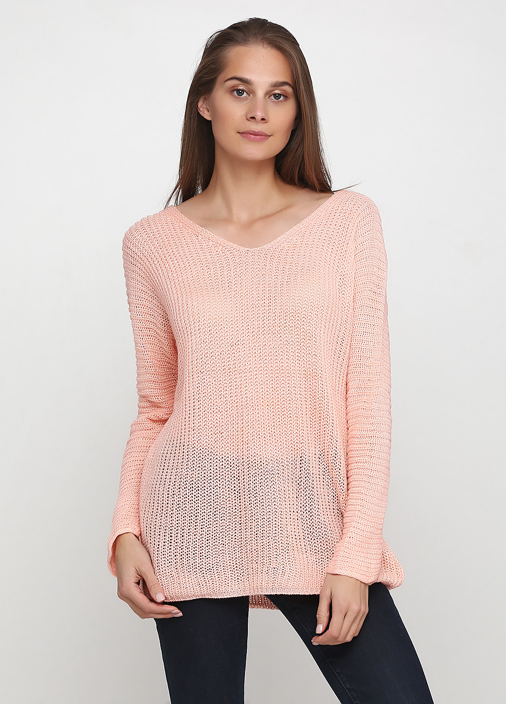 Светло-розовый демисезонный пуловер пуловер Eser