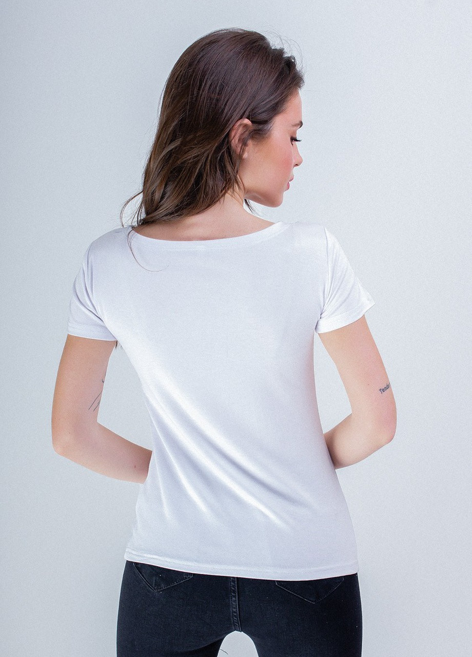 Жіноча вишита футболка Маковий цвіт біла Melanika (250206215)