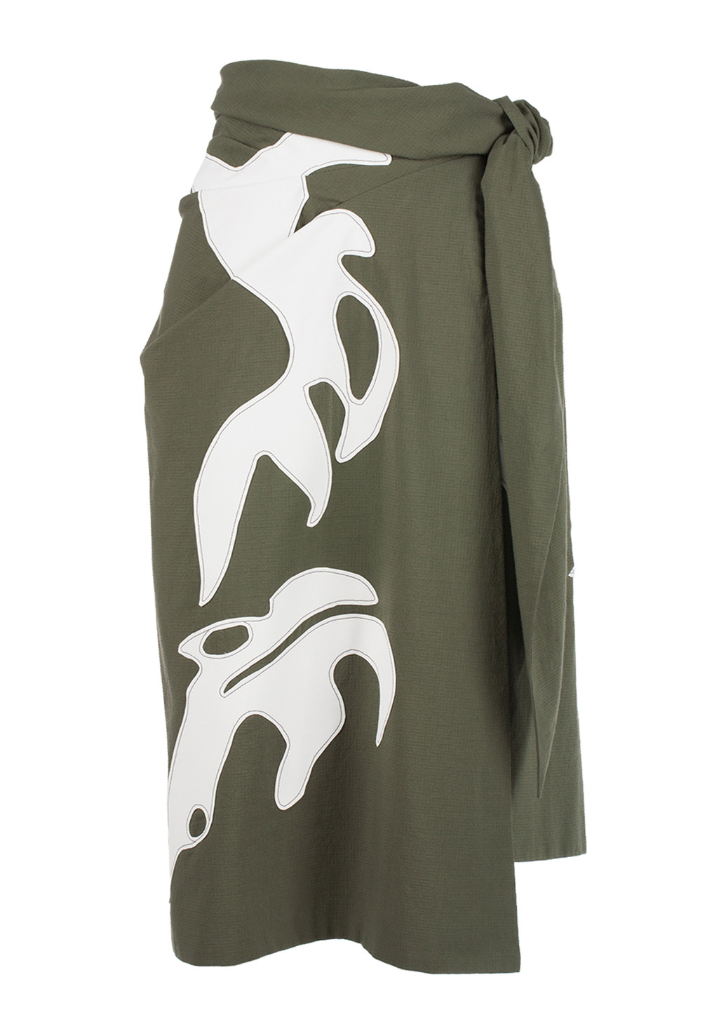 Оливковая (хаки) кэжуал с рисунком юбка Cedric Charlier