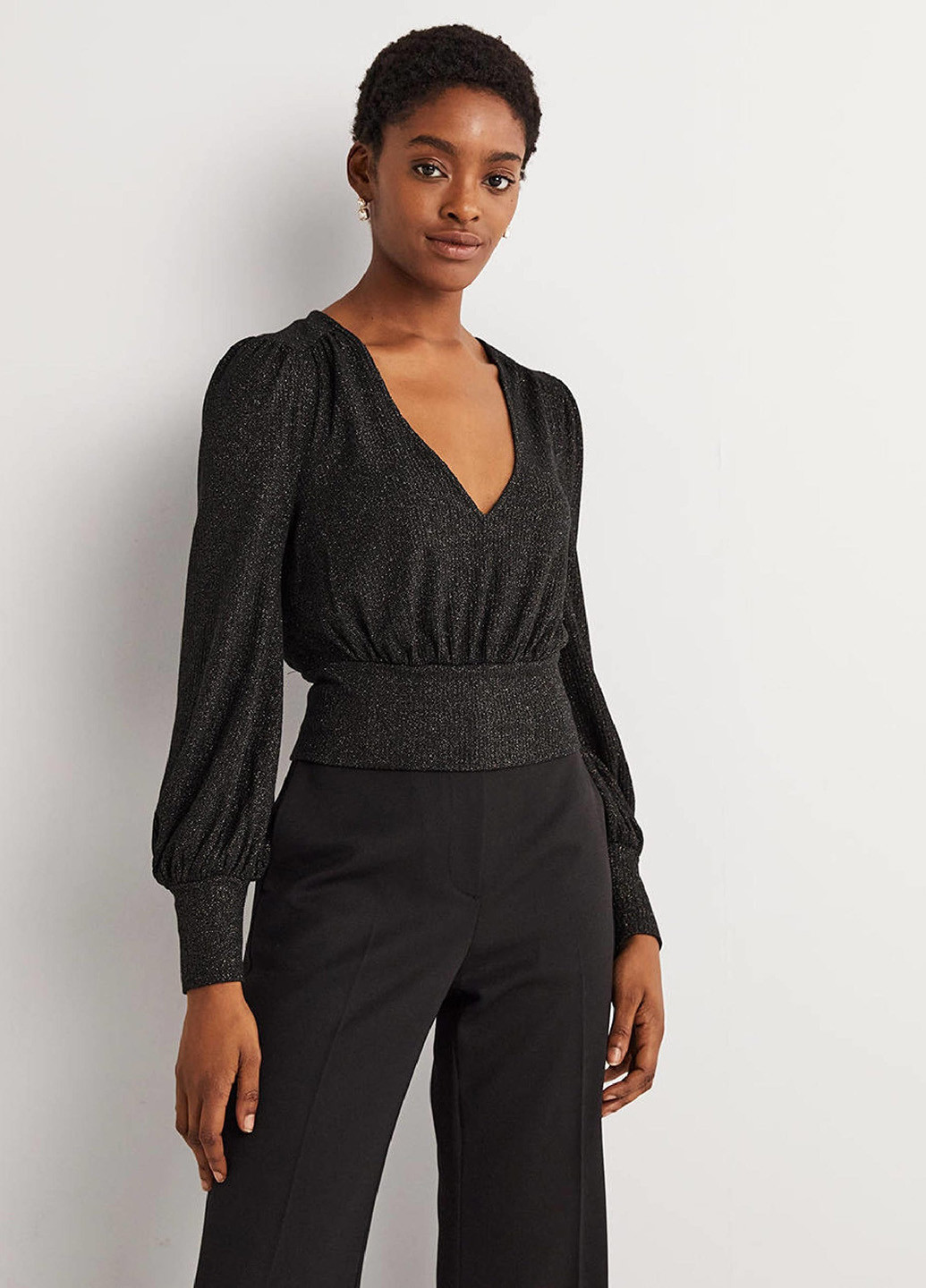 Тёмно-серая блуза Boden