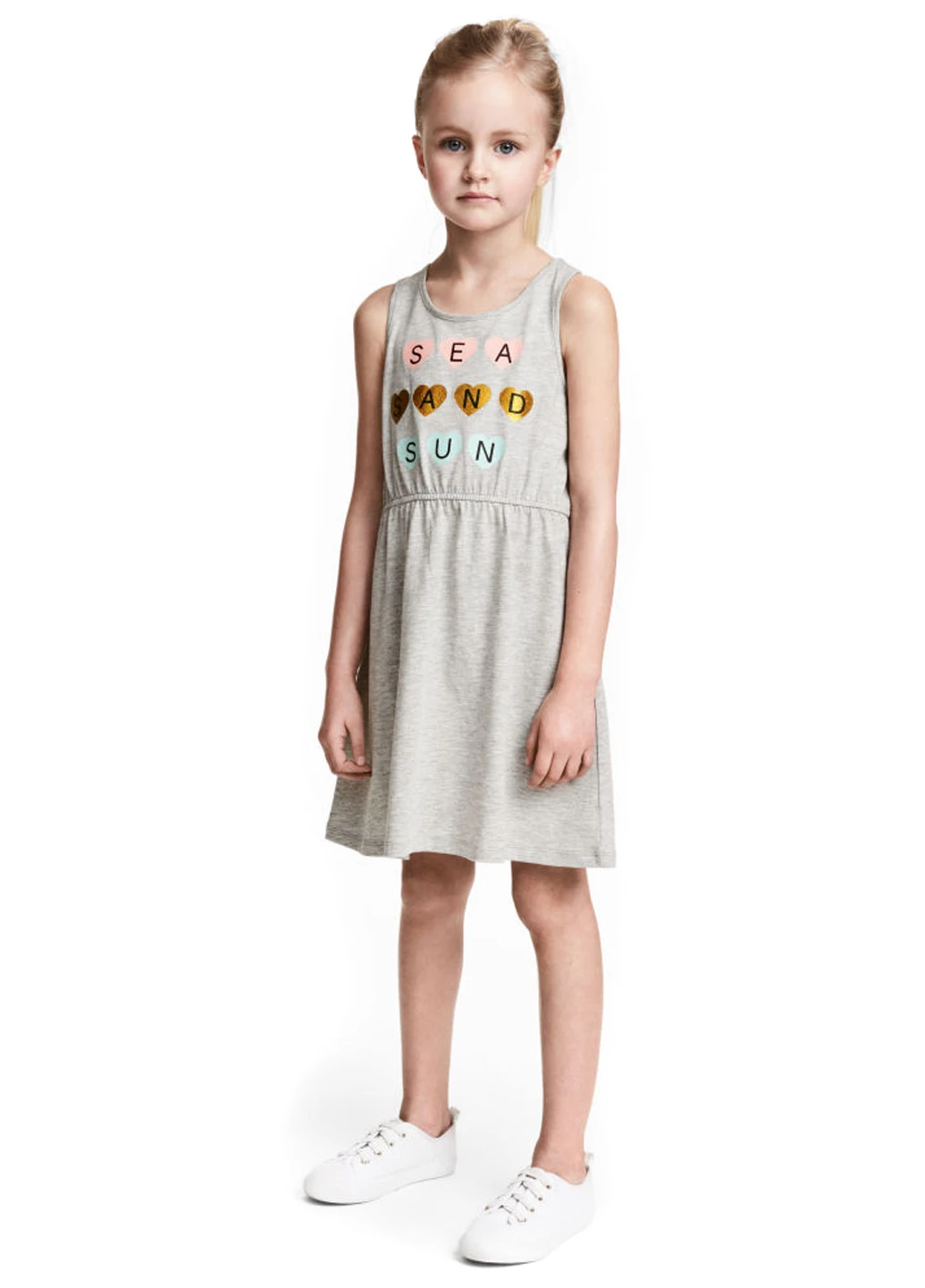 Серое платье H&M (96011482)