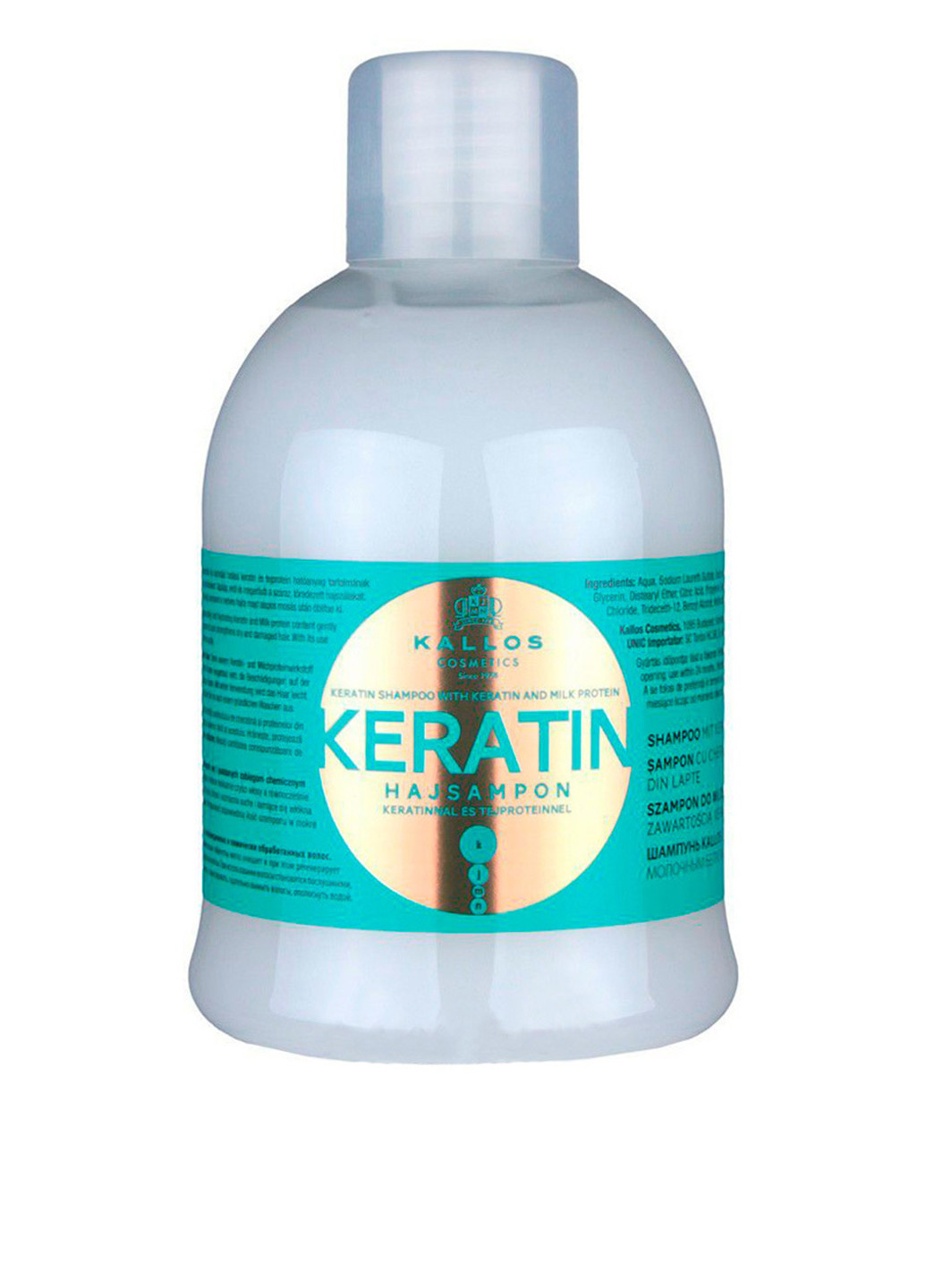 Шампунь с кератином и молочным протеином, 1000 мл Kallos Cosmetics (95228553)