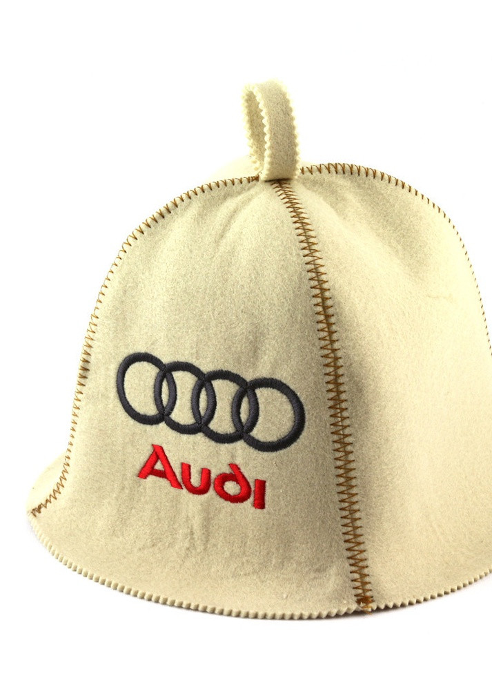 Банна шапка "Audi", штучне хутро, білий (LA-317) Luxyart (252611480)