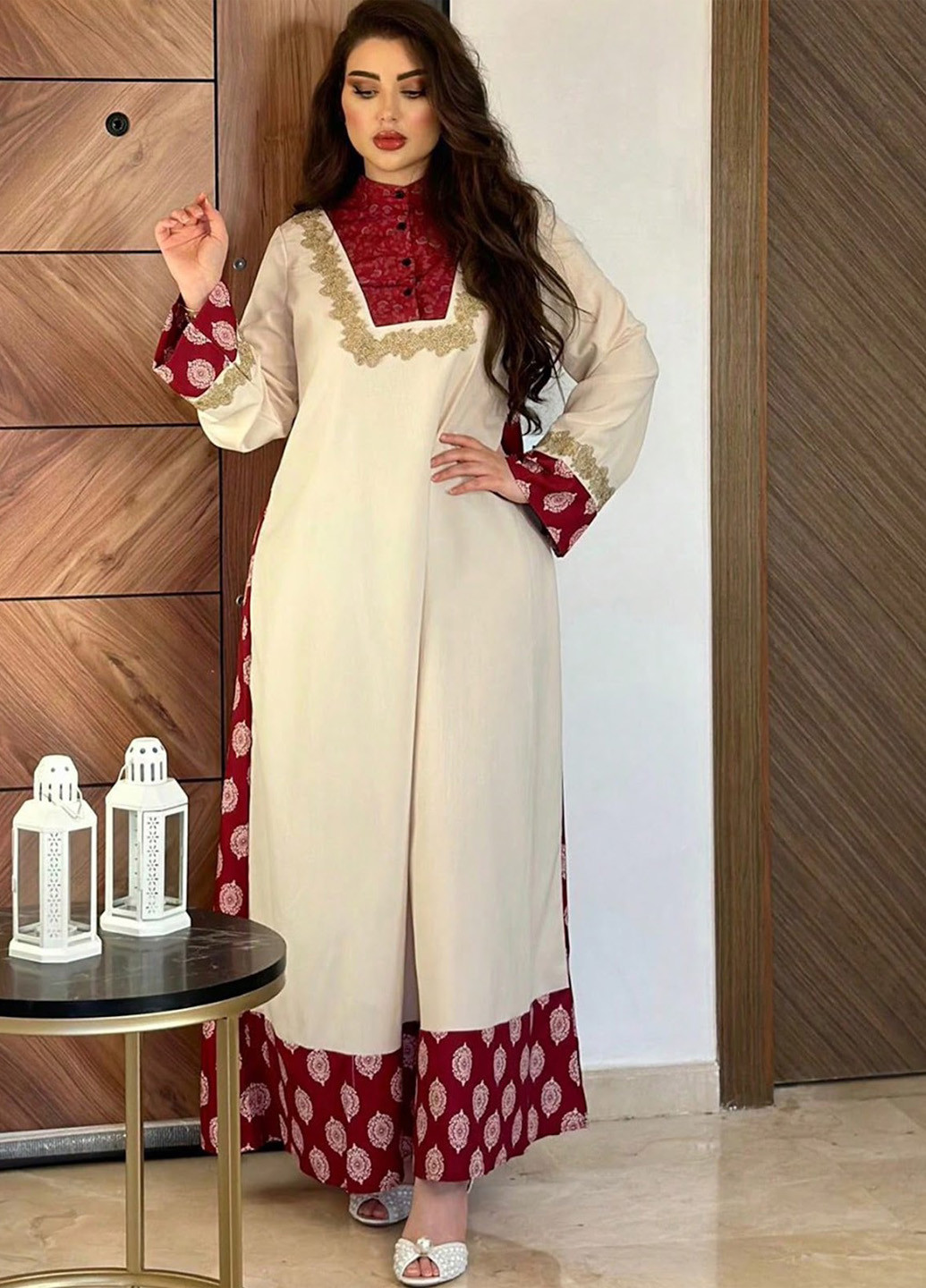 Комбінована кежуал сукня оверсайз SHEIN з абстрактним візерунком