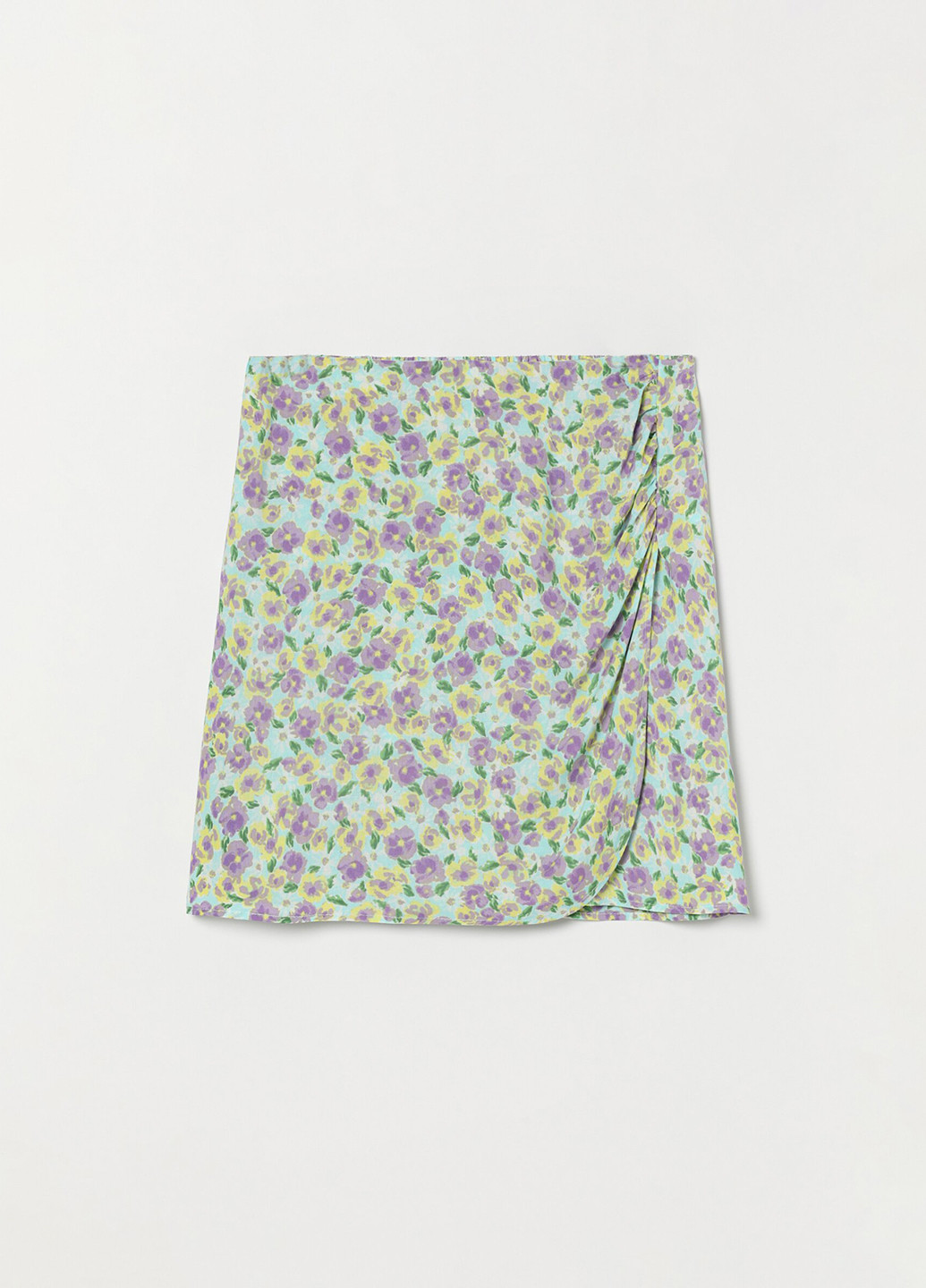 Зеленая кэжуал цветочной расцветки юбка Lefties а-силуэта (трапеция)