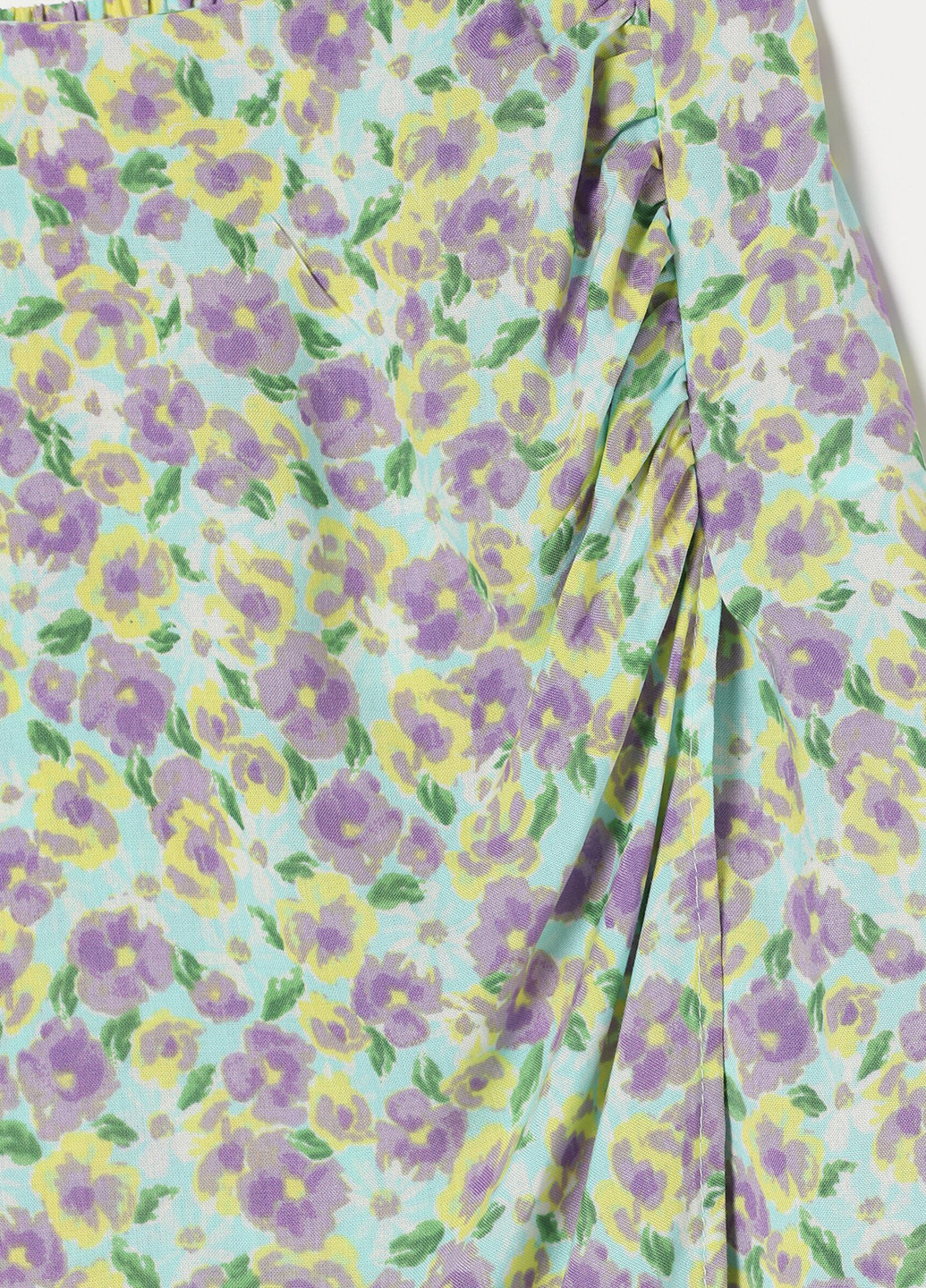 Зеленая кэжуал цветочной расцветки юбка Lefties а-силуэта (трапеция)