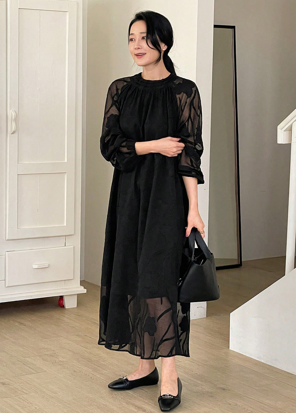 Черное кэжуал платье SHEIN однотонное