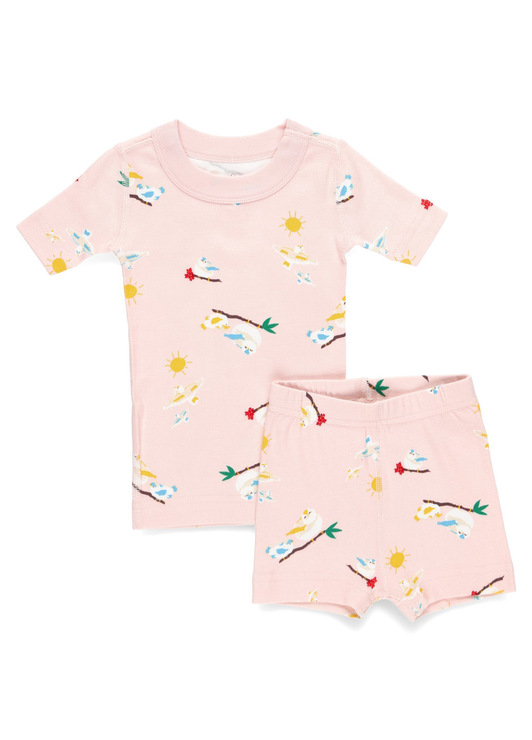 Пудровий літній костюм (футболка, шорти) The Moon & Back