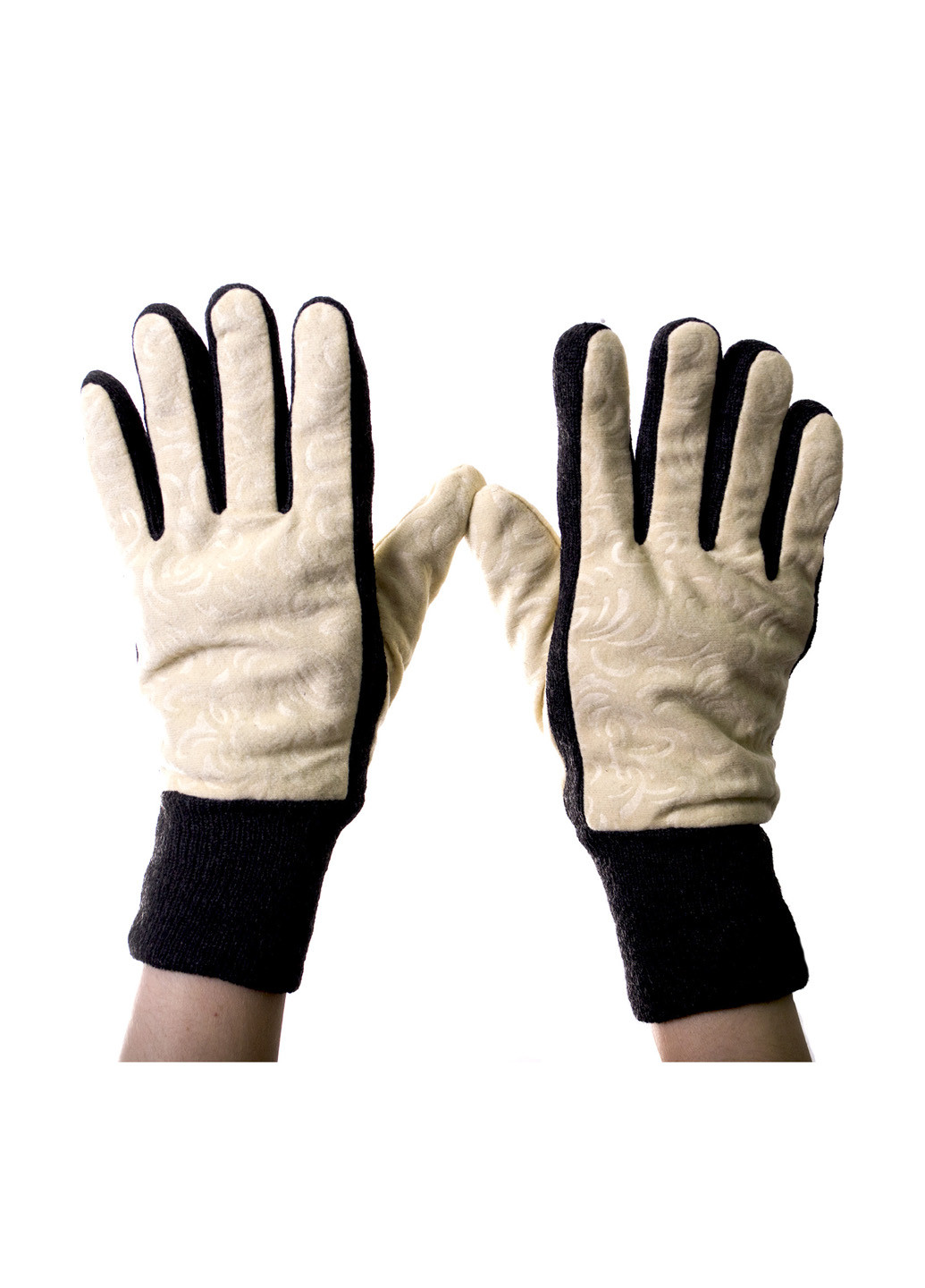 Перчатки Echt Gloves фактура бежевые кэжуалы