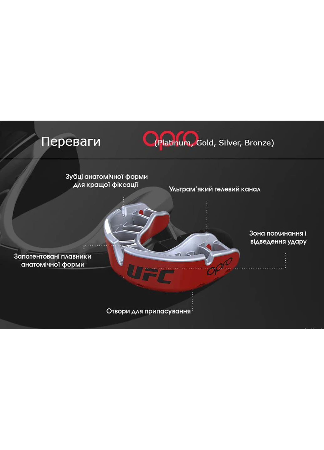 Капа Gold UFC Hologram Adult Opro (231538410)