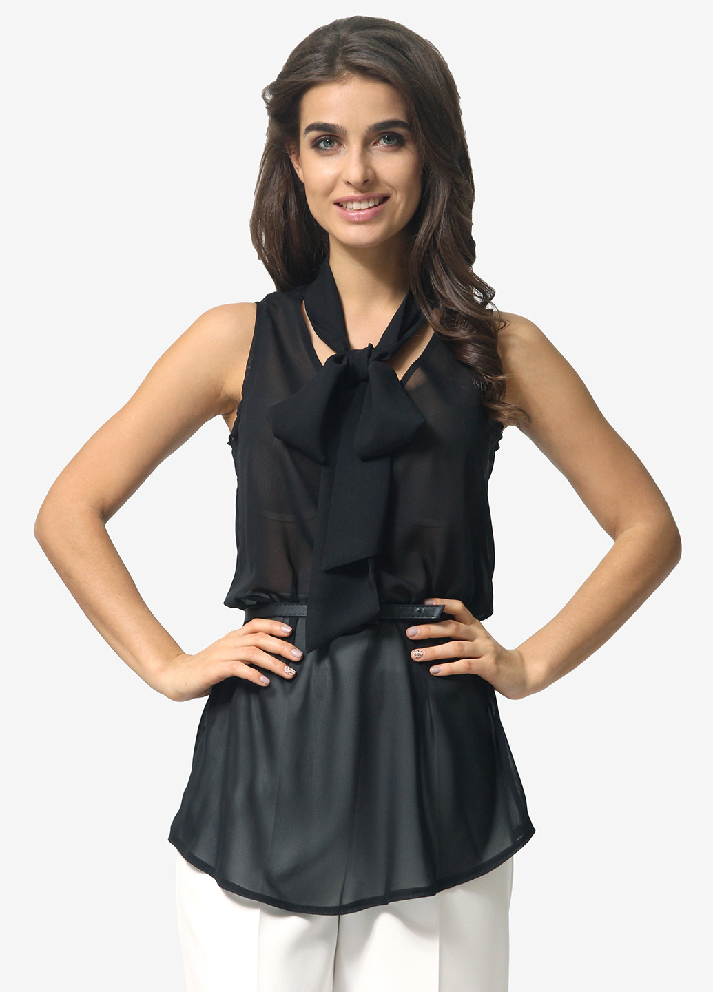 Черная летняя блуза Agata Webers