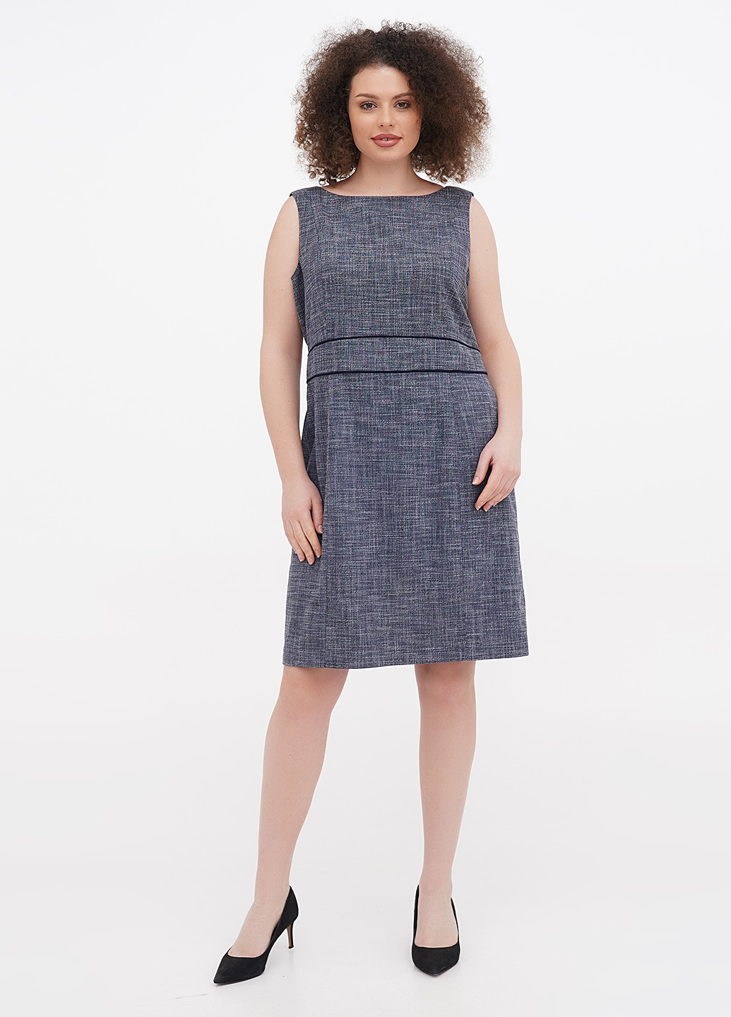 Сіро-синя кежуал сукня футляр Talbots меланжева
