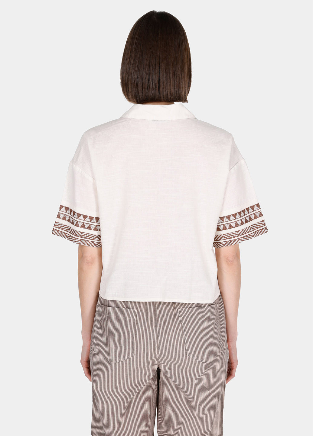 Бежевая кэжуал рубашка с орнаментом Colin's