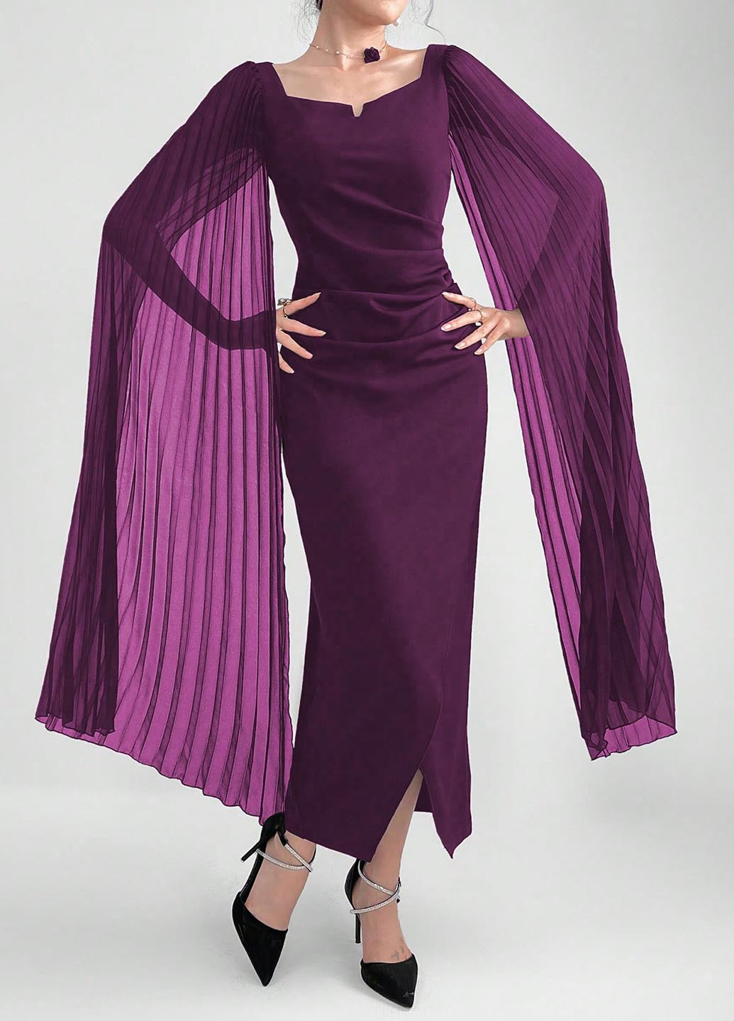 Рожева коктейльна, вечірня сукня сукня-футболка SHEIN однотонна