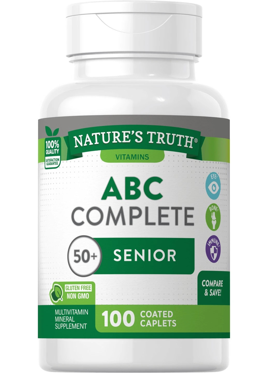 Комплекс вітамінів і мінералів ABC Complete Senior 50+ 100 капає Nature's Truth (255408900)