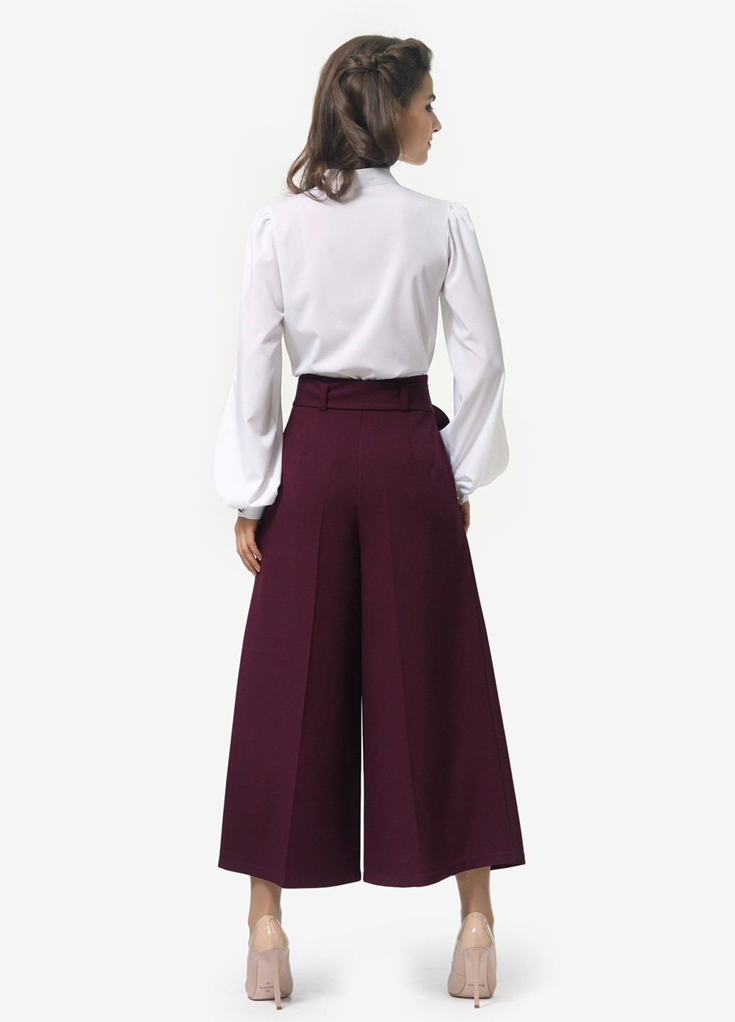 Фиолетовые кэжуал демисезонные кюлоты брюки Agata Webers