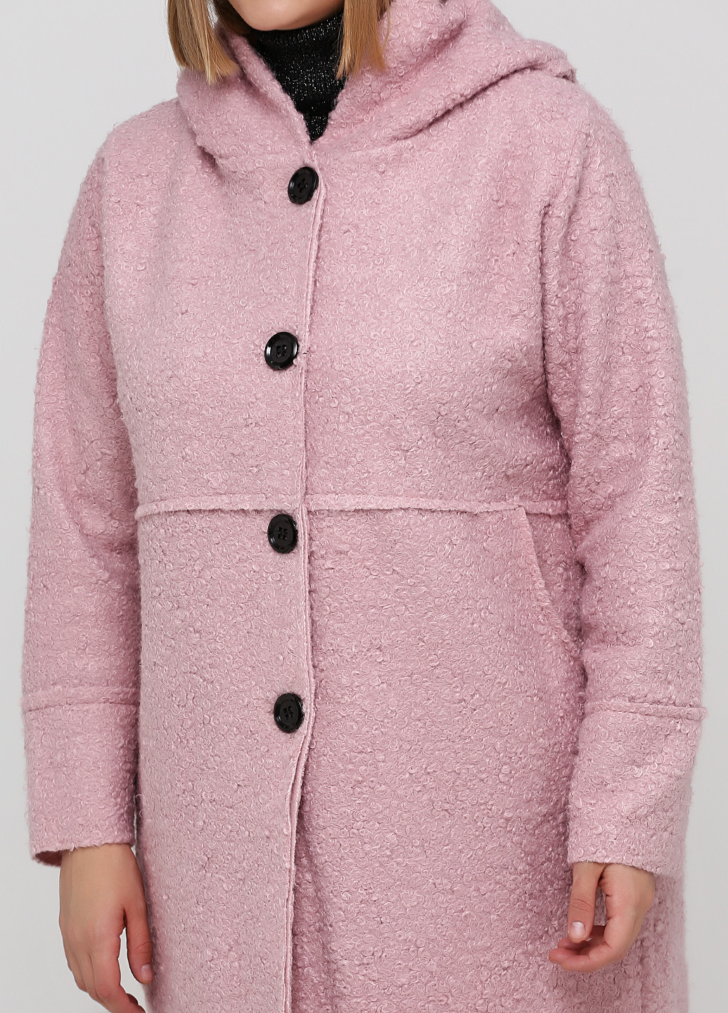 Розовое демисезонное Пальто однобортное Made in Italy