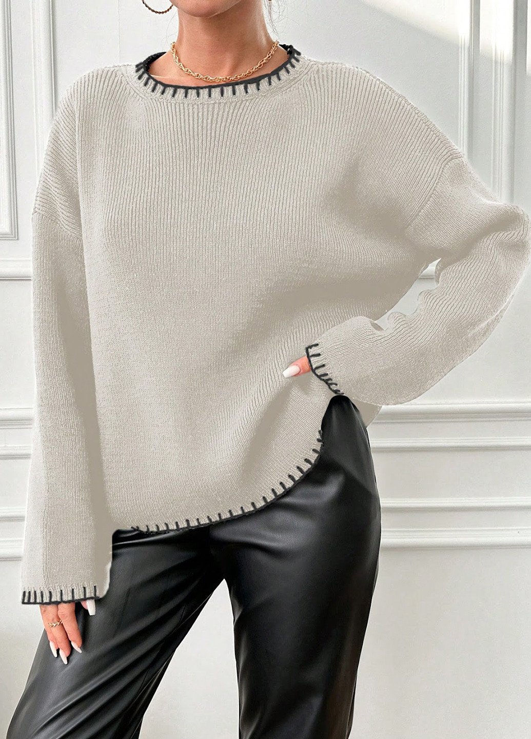 Белый демисезонный джемпер джемпер SHEIN