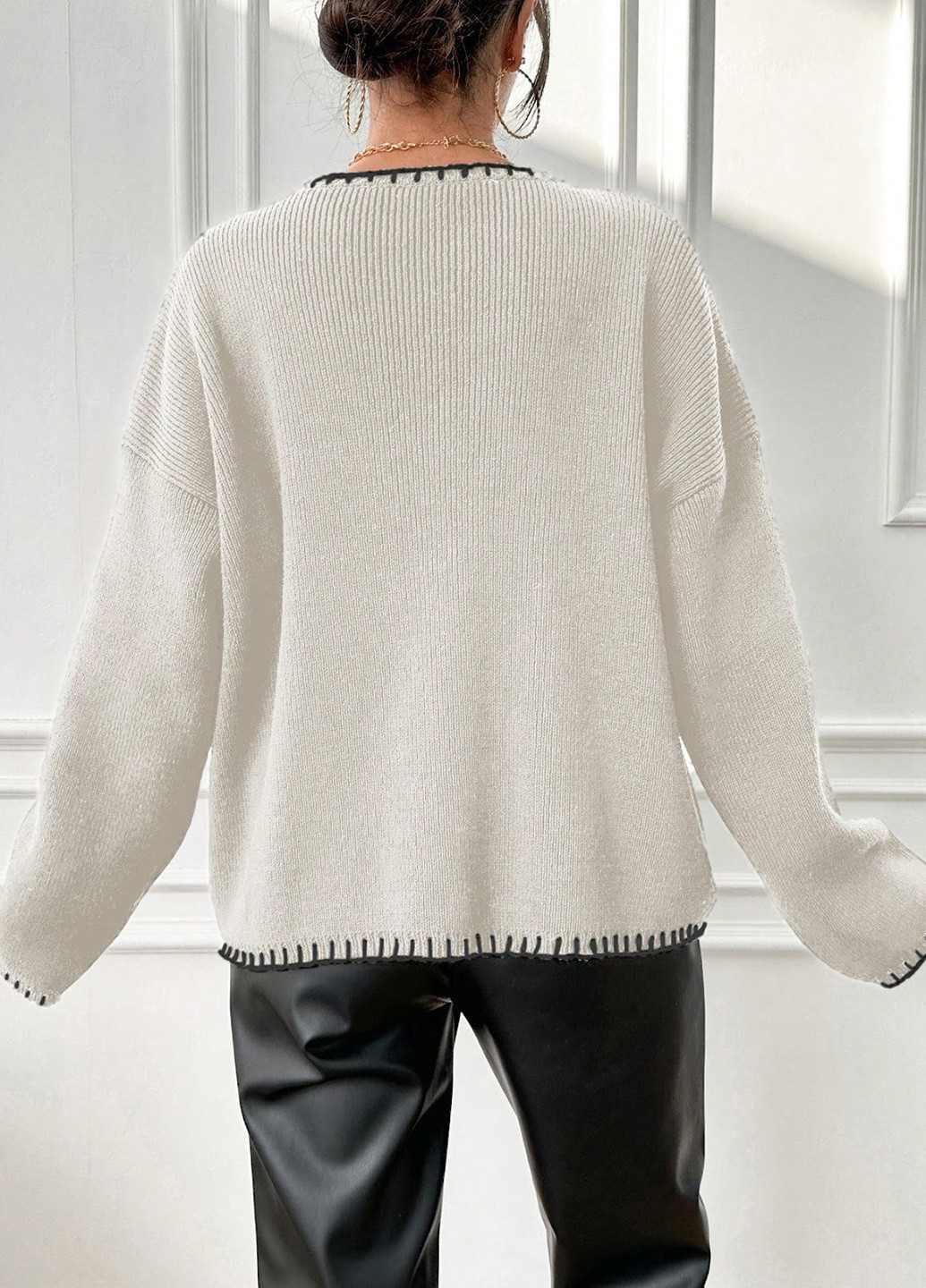 Белый демисезонный джемпер джемпер SHEIN