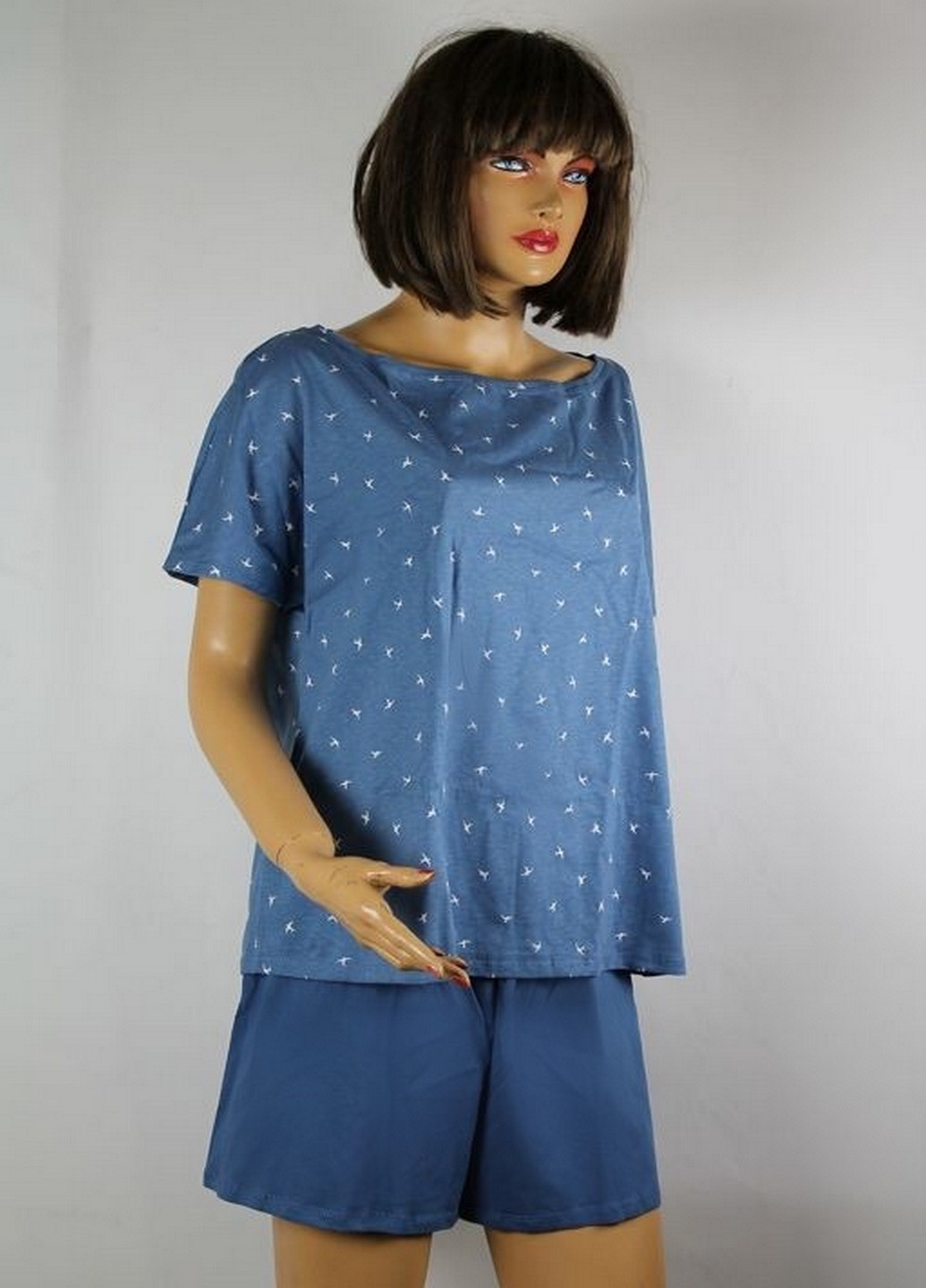 Синий женская трикотажная пижама N.EL.