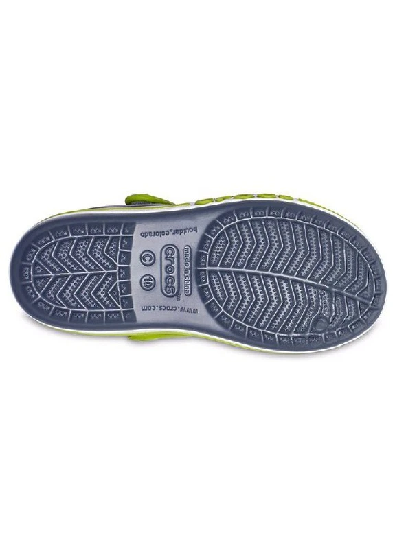 Темно-серые кэжуал детские сандалии Crocs на липучке