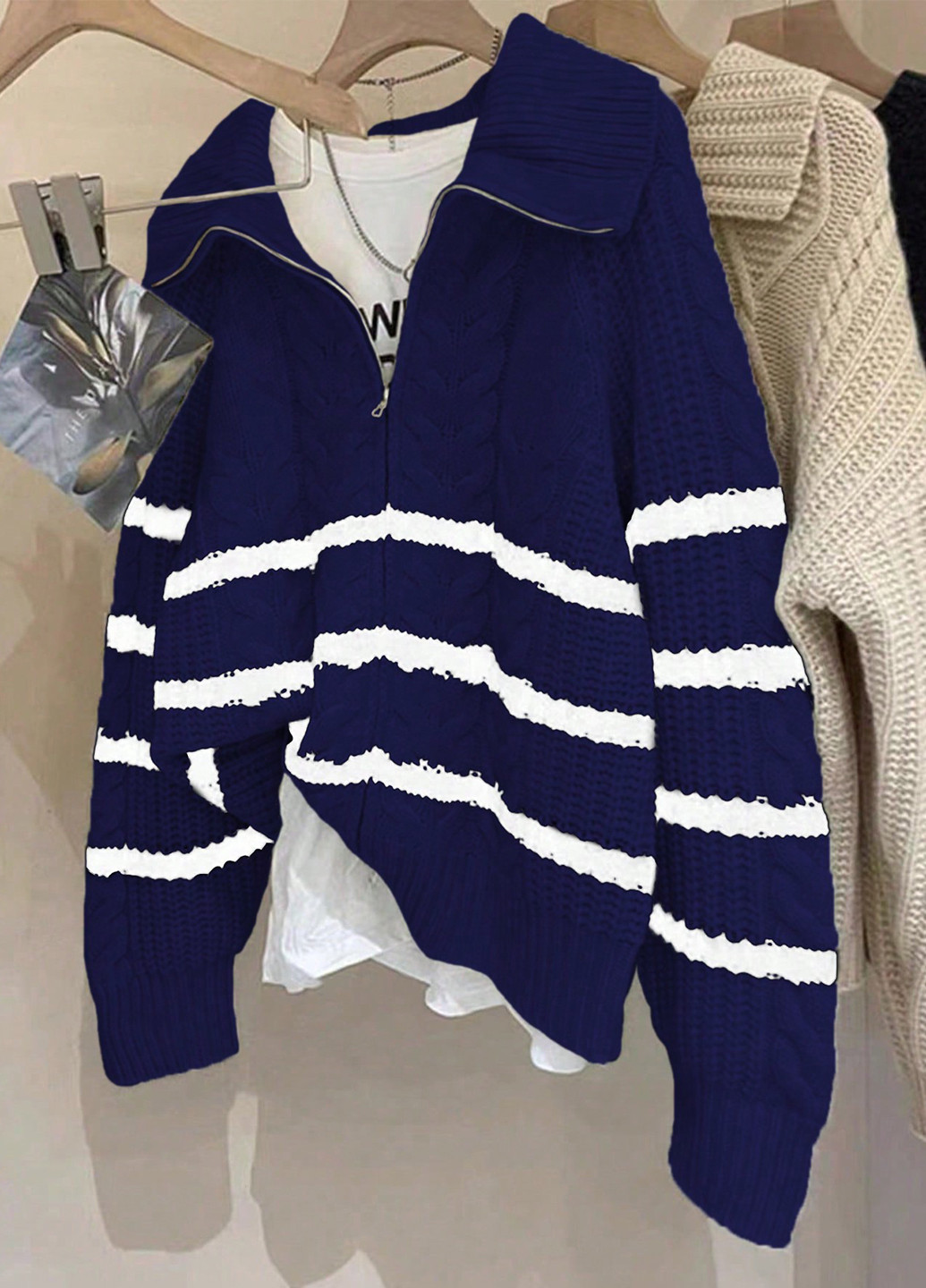 Разноцветный демисезонный кардиган SHEIN