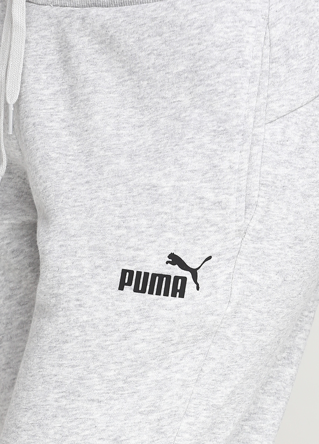 Светло-серые спортивные демисезонные зауженные брюки Puma