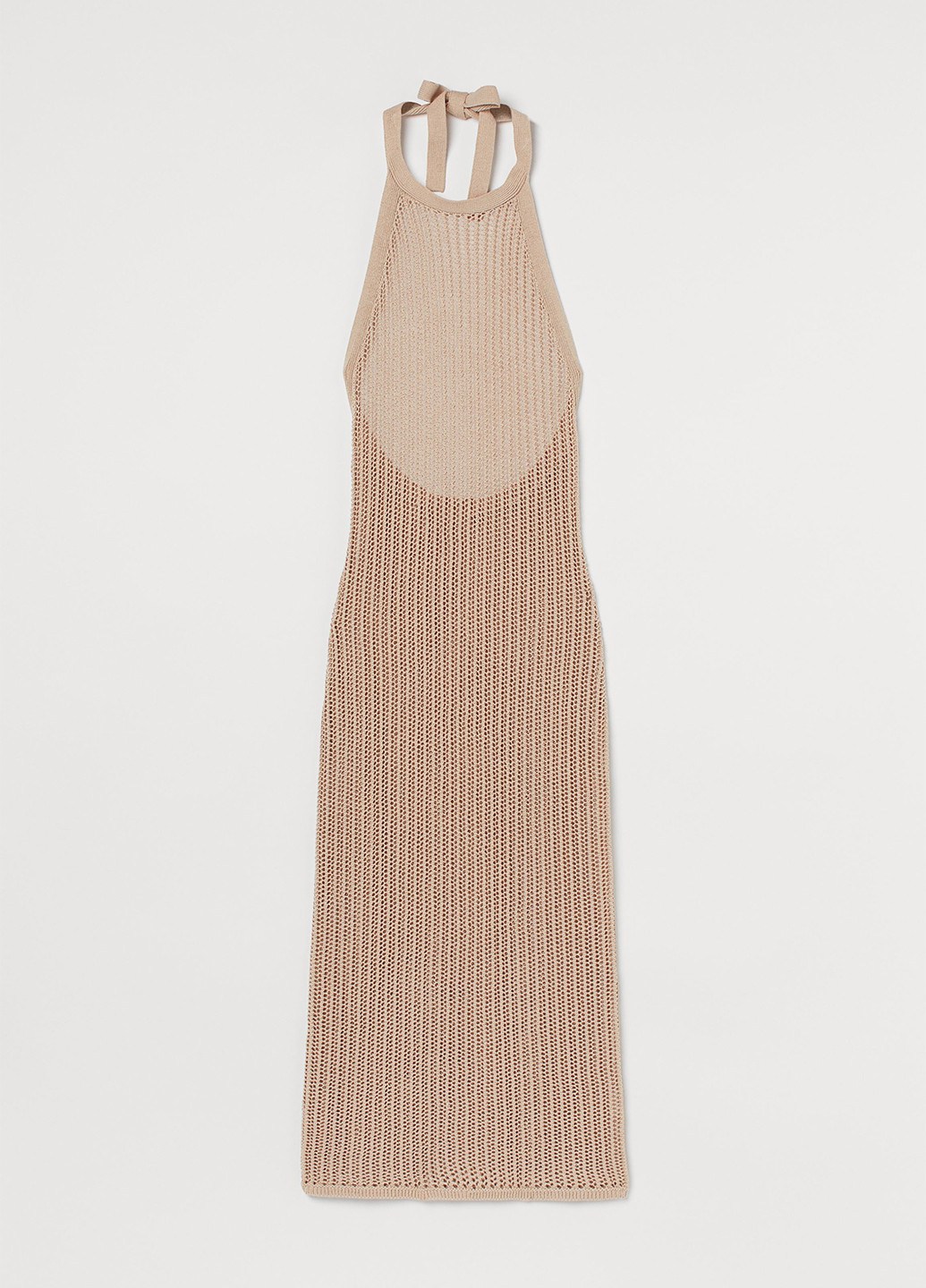 Бежева кежуал сукня з відкритою спиною H&M однотонна
