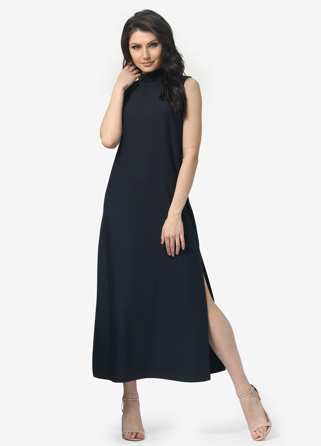 Темно-синя кежуал сукня Anette однотонна