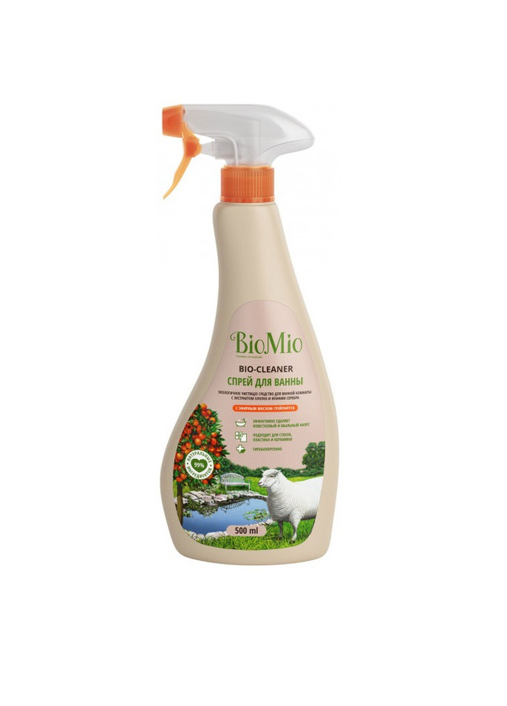 Антибактеріальне чищення еко засіб для ванної кімнати з ефірною олією грейпфрута 500 мл BioMio (213084402)