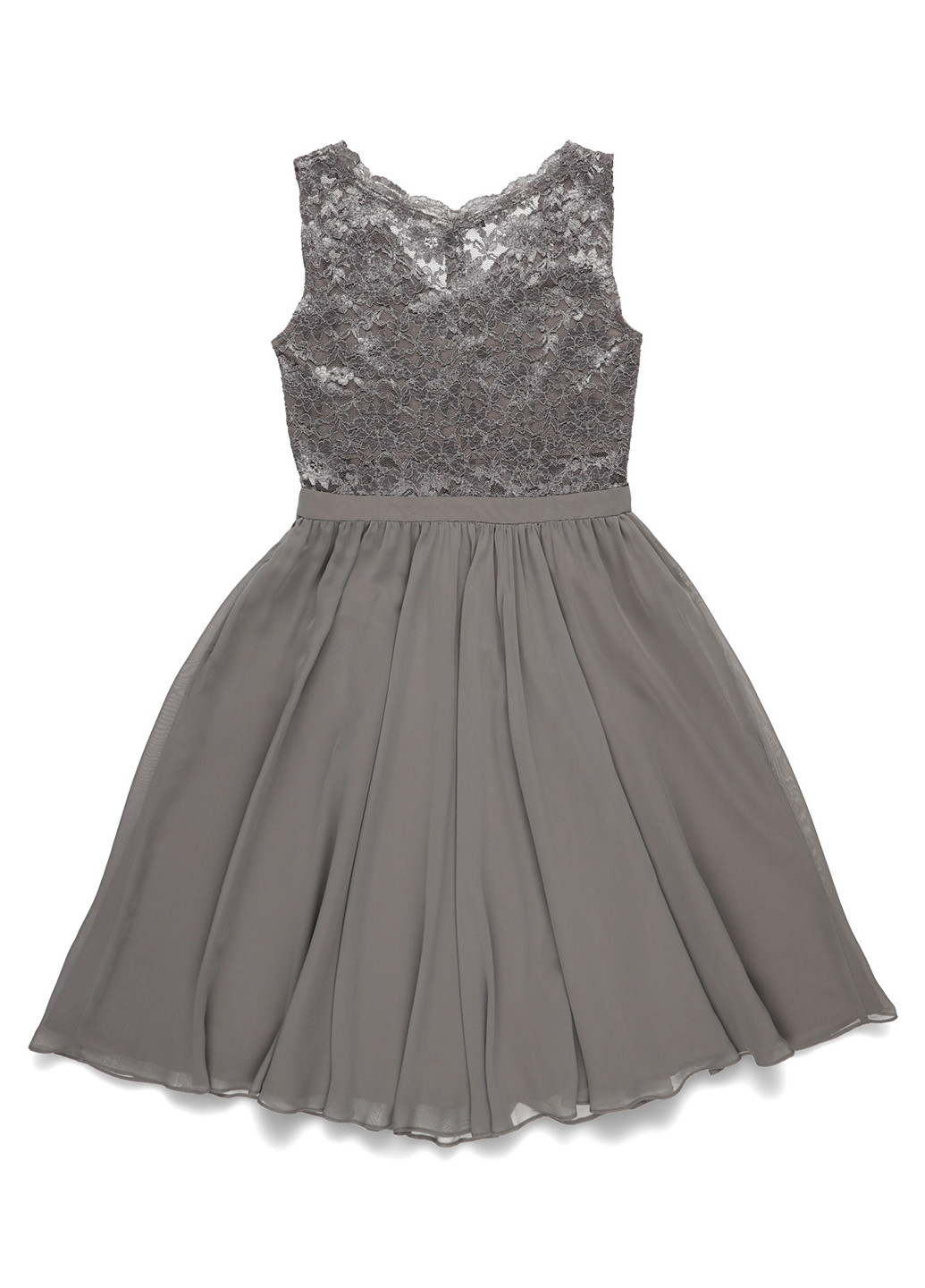 Сіра кежуал, святковий сукня кльош Swing однотонна