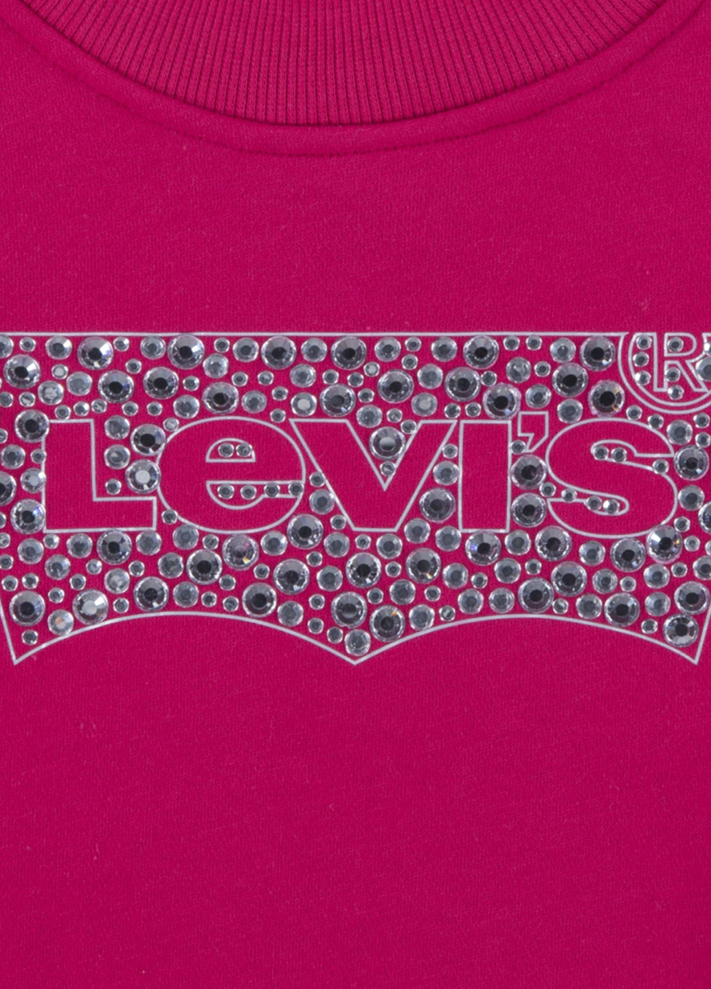 Levi's світшот однотонний рожевий кежуал бавовна