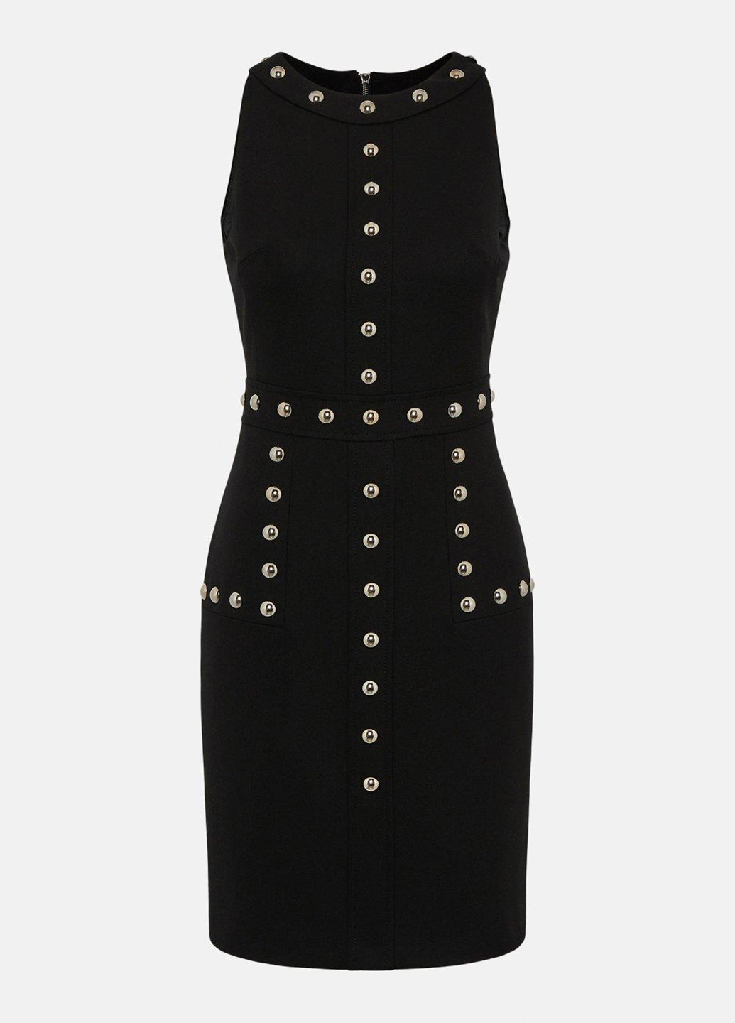 Черное коктейльное платье футляр Boohoo однотонное