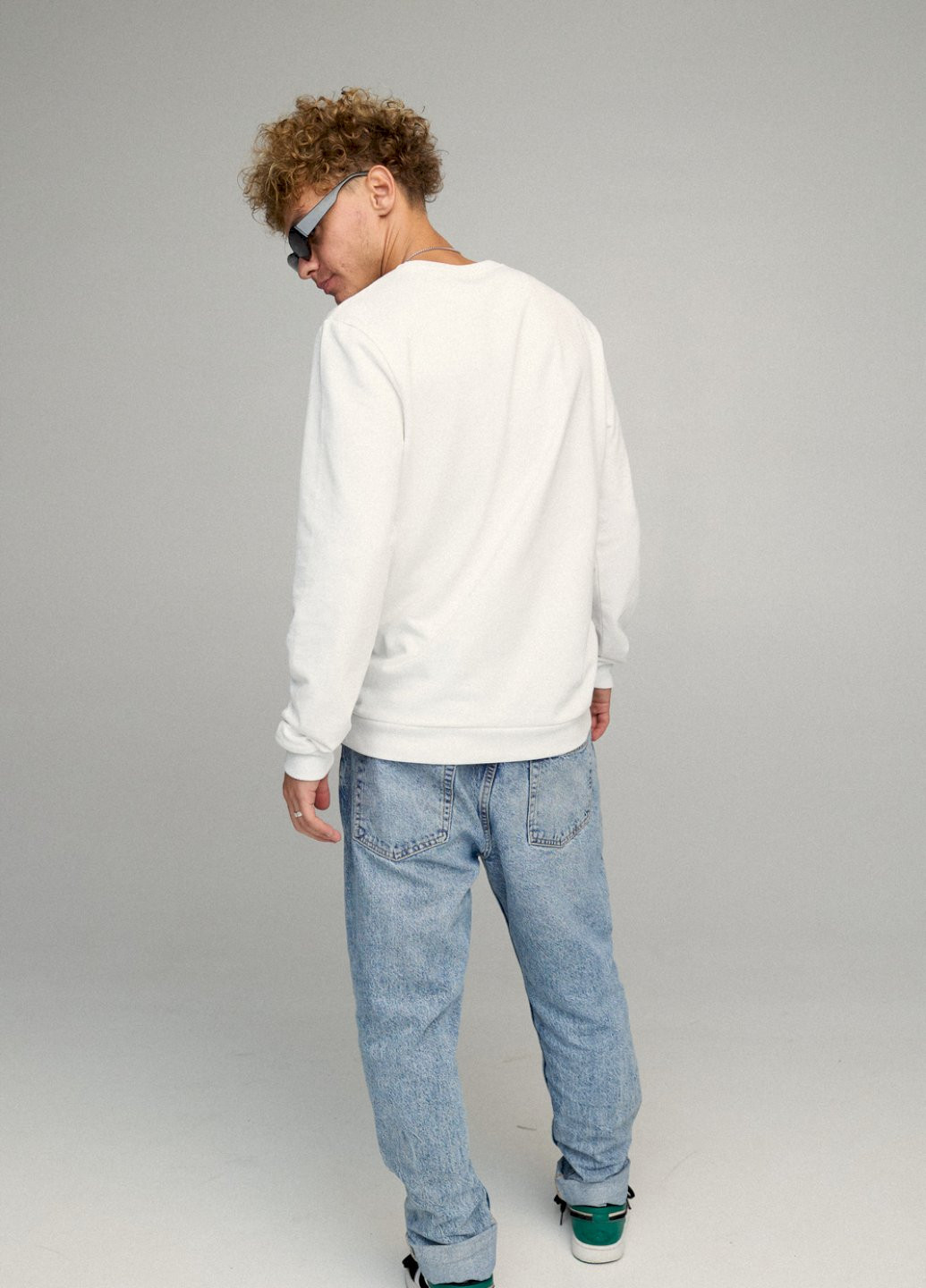 Білий свитшот мужской basic /no flis/ YAPPI малюнок (254557377)