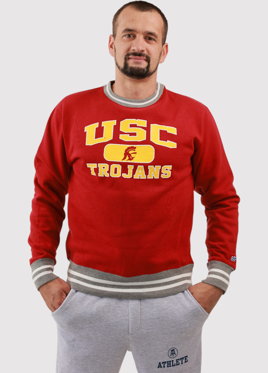 Червоний світшот Blue 84 напис без декору (361422157)