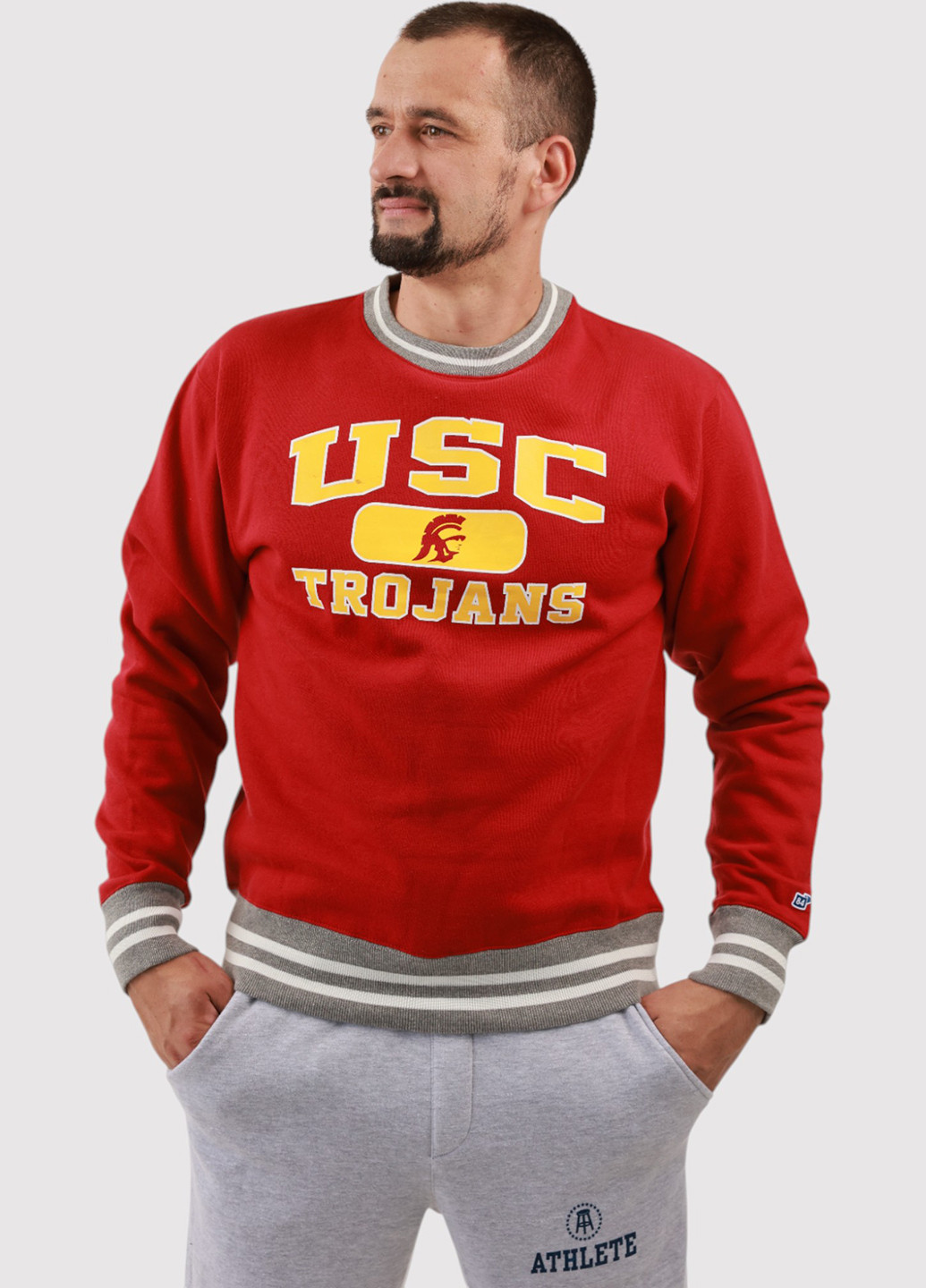 Червоний світшот Blue 84 напис без декору (361422157)