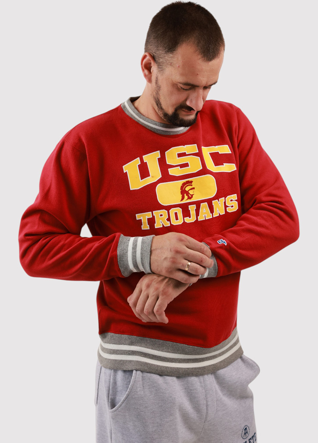 Червоний світшот Blue 84 напис без декору (361422157)