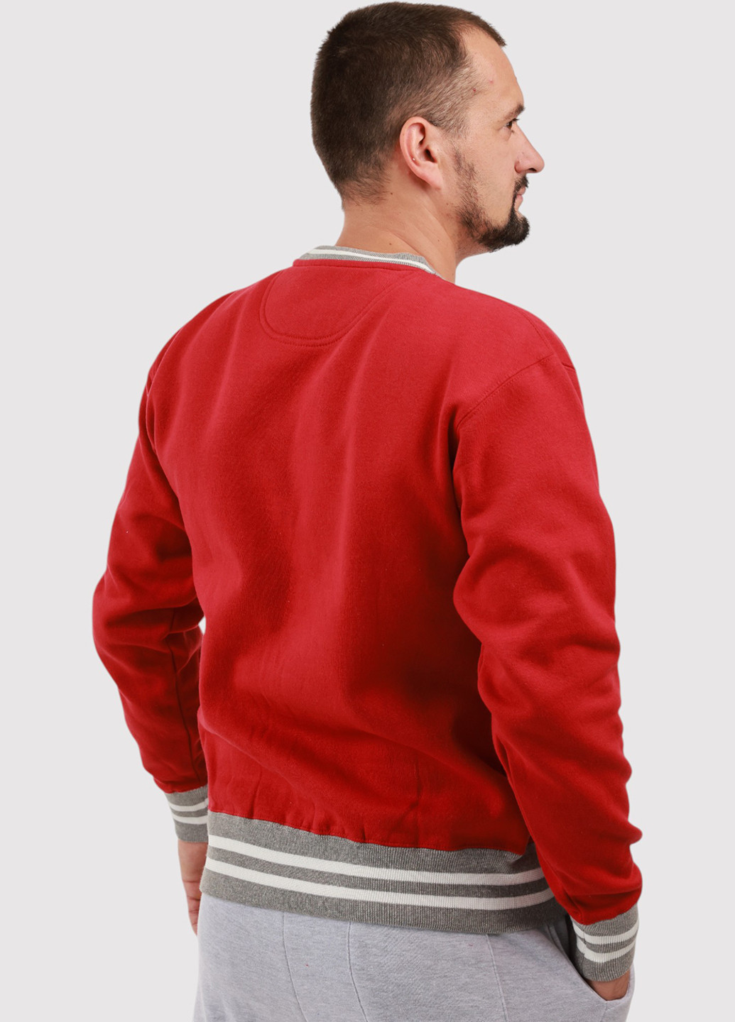 Червоний світшот Blue 84 напис без декору (361422157)