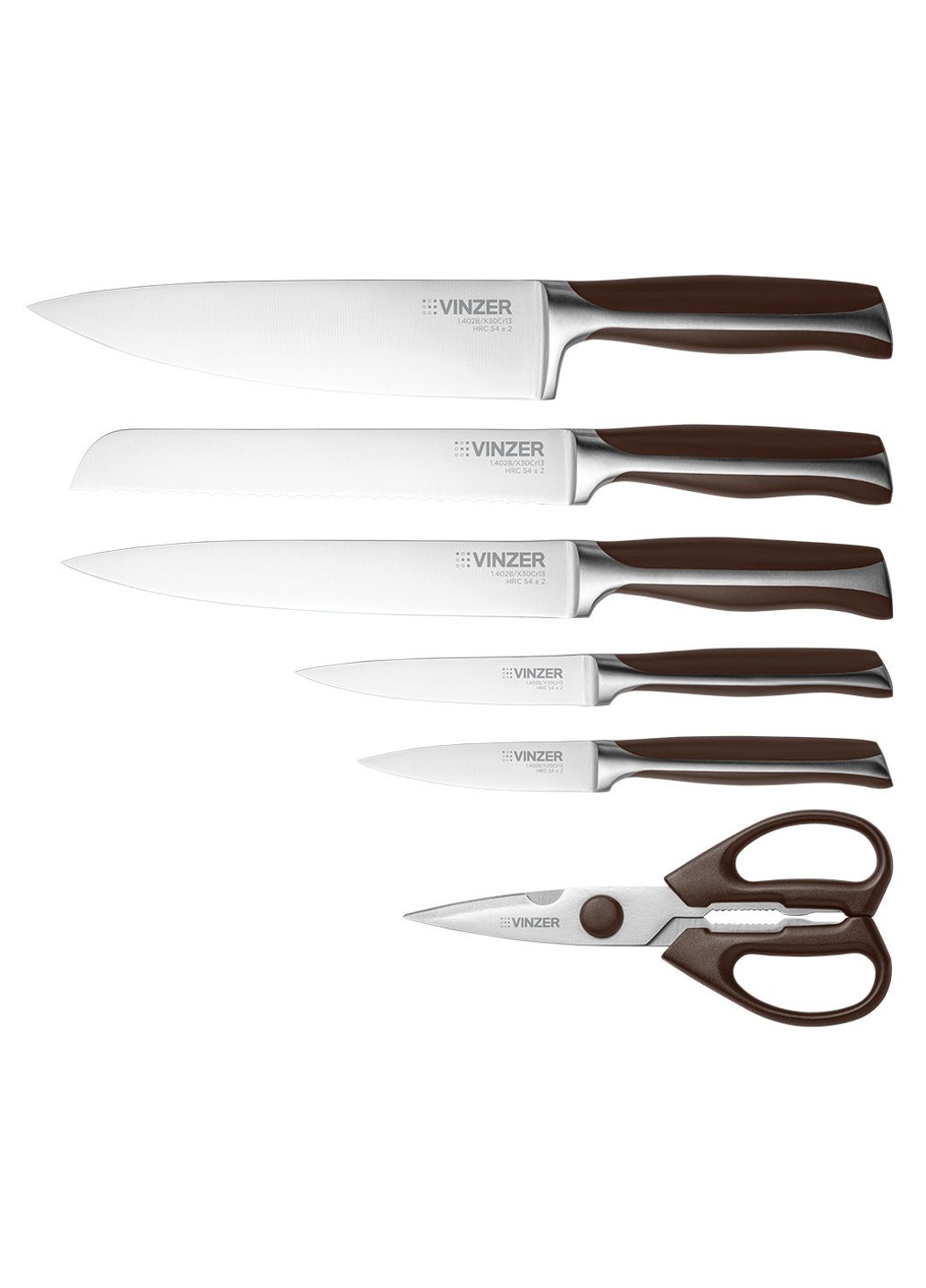 Набор ножей Massive VZ-50124 7 предметов Vinzer комбинированные,