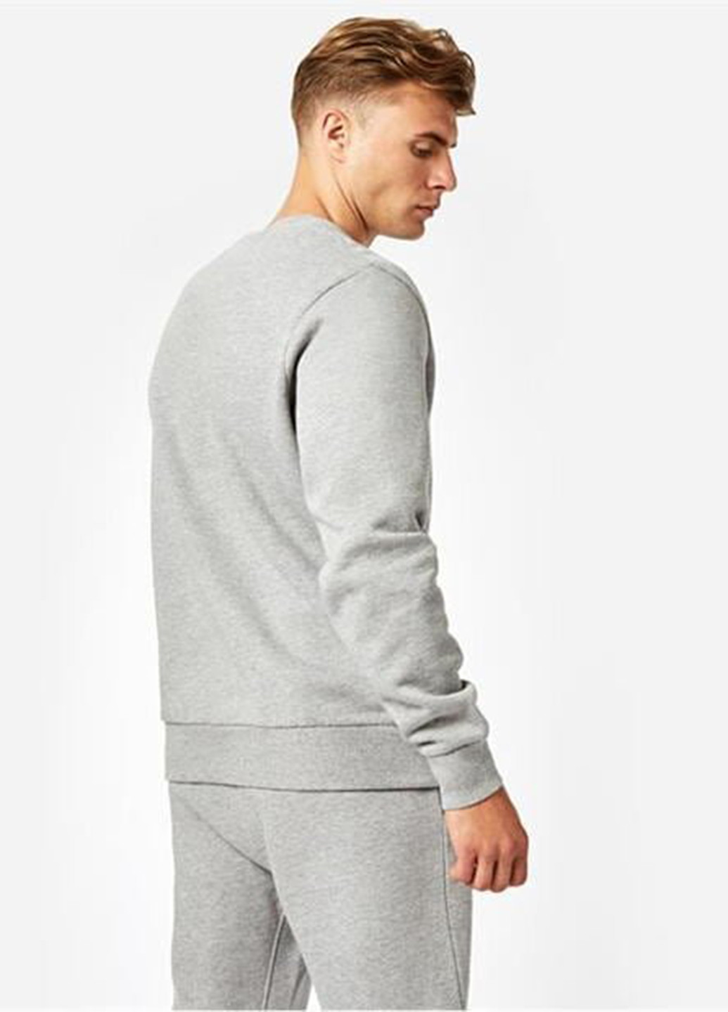 Серо-синий свитшот Everlast меланж вышивка (258458249)