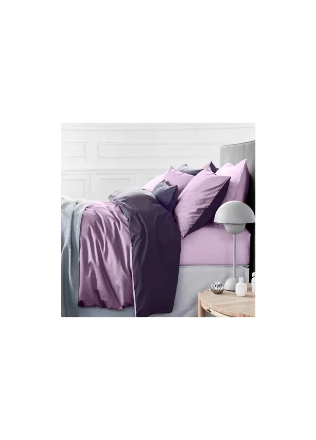 Постільна білизна Сатин Violet 0199+0231 143х210х2 - Сімейний (2200000689153) Mirson (254077951)