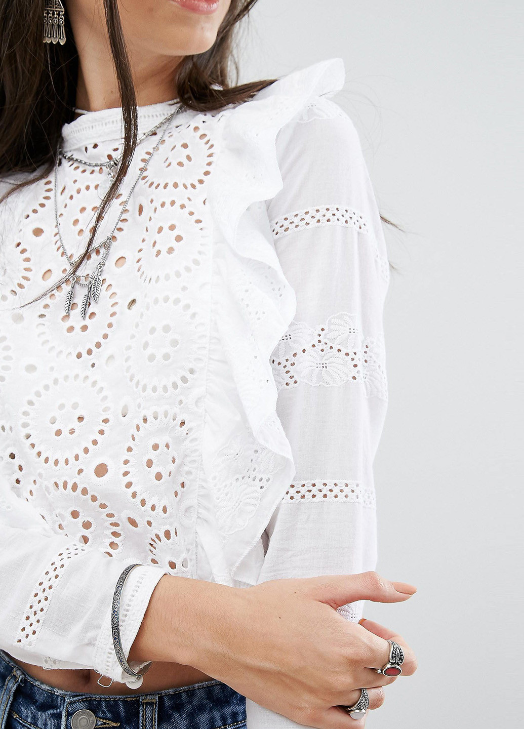 Белая демисезонная блуза Glamorous
