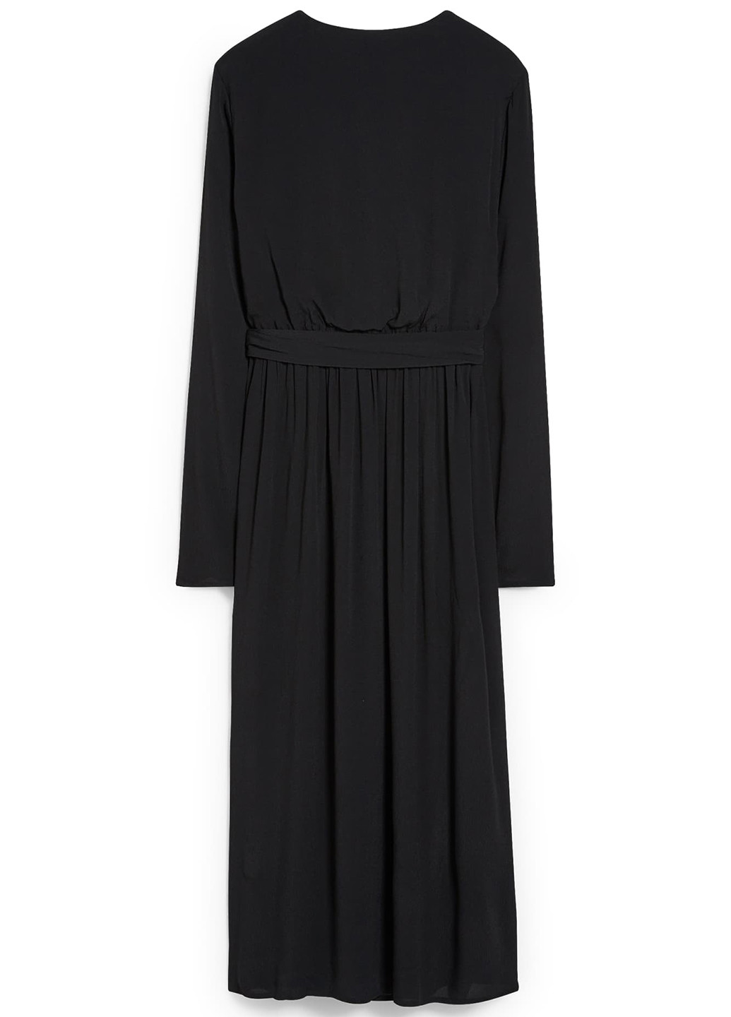 Чорна кежуал сукня на запах C&A однотонна