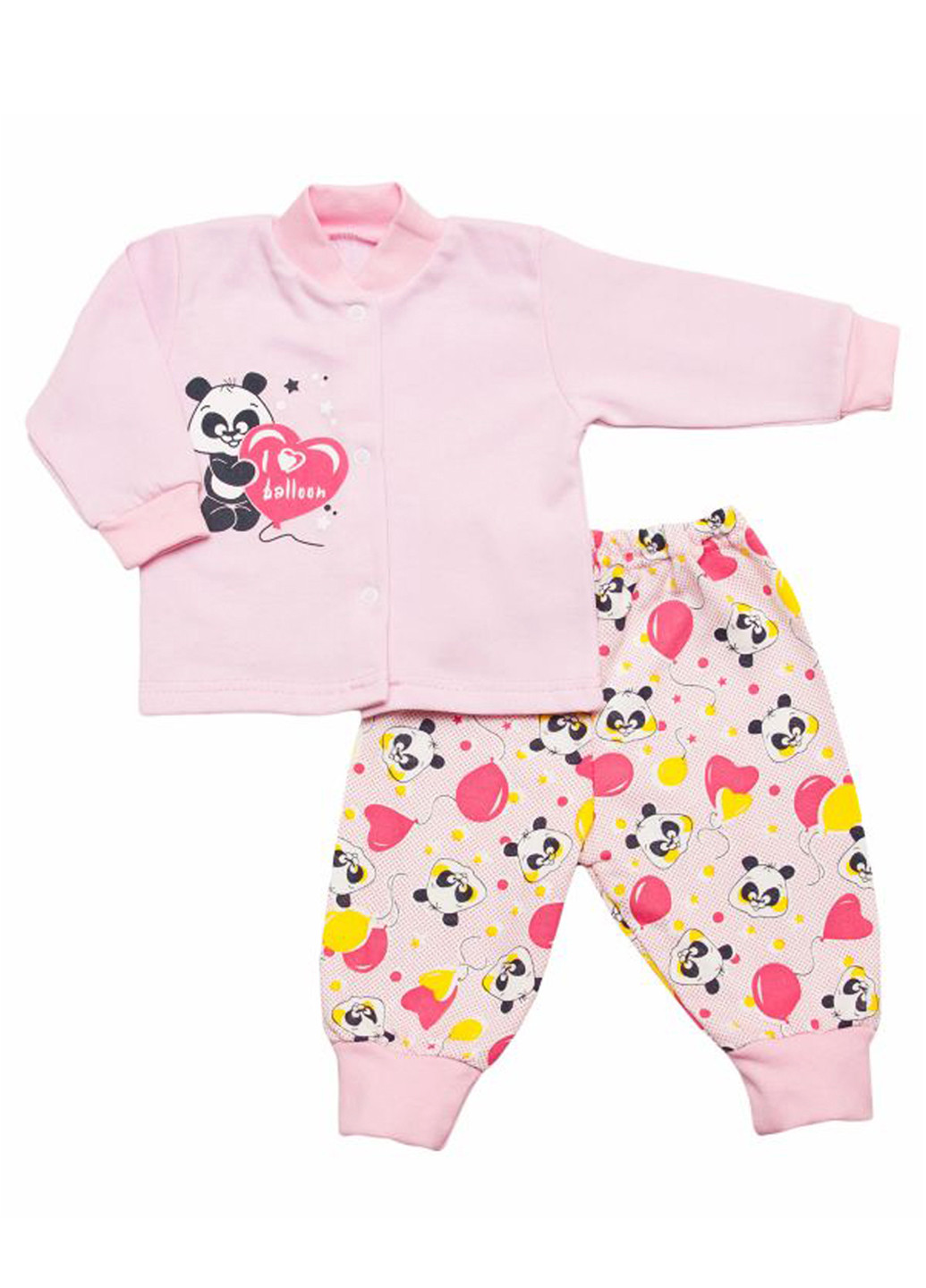 Розовый демисезонный комплект (кофта, брюки) BabiesBerries